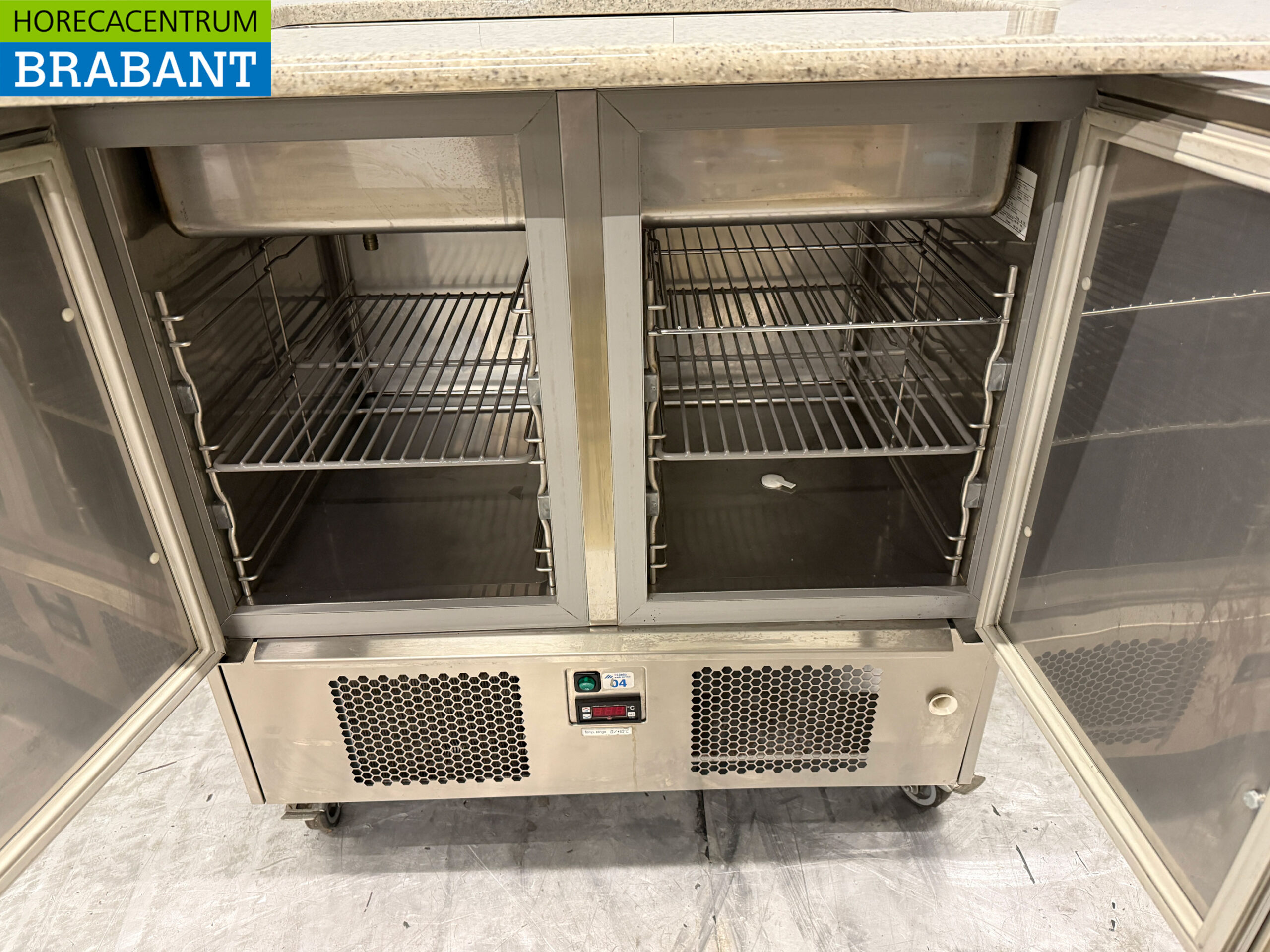 RVS Koelwerkbank Koelbuffet 2 deuren 125 cm 230V Horeca - Afbeelding 5