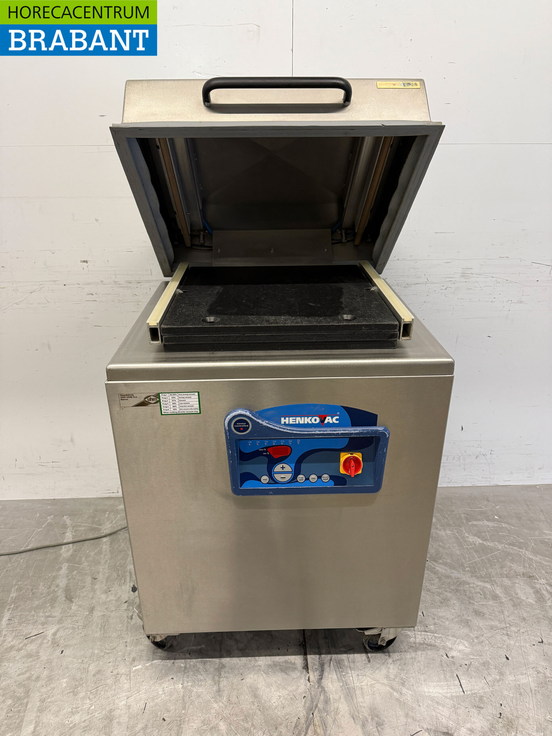 RVS Henkovac E-203 Verrijdbare Vacuummachine Vacumeermachine 400V Horeca