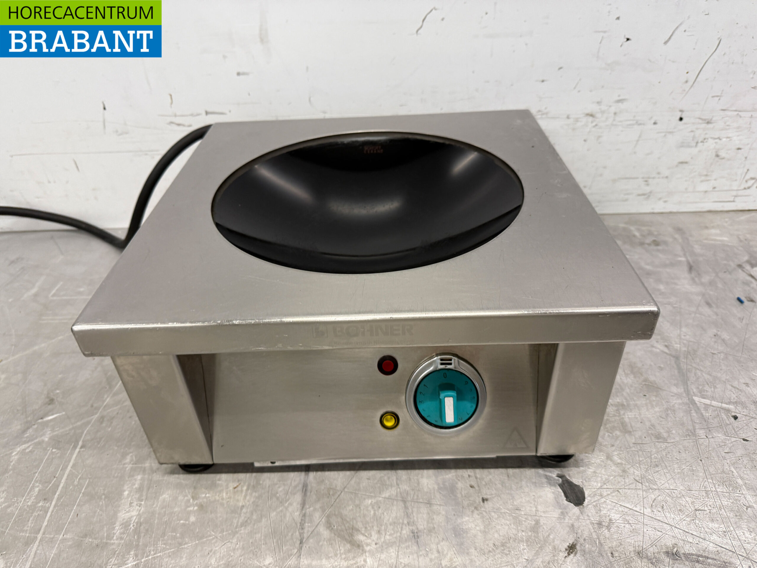 RVS Bohner Inductie Wok Wokplaat met wokpan 5 kW 400V Horeca