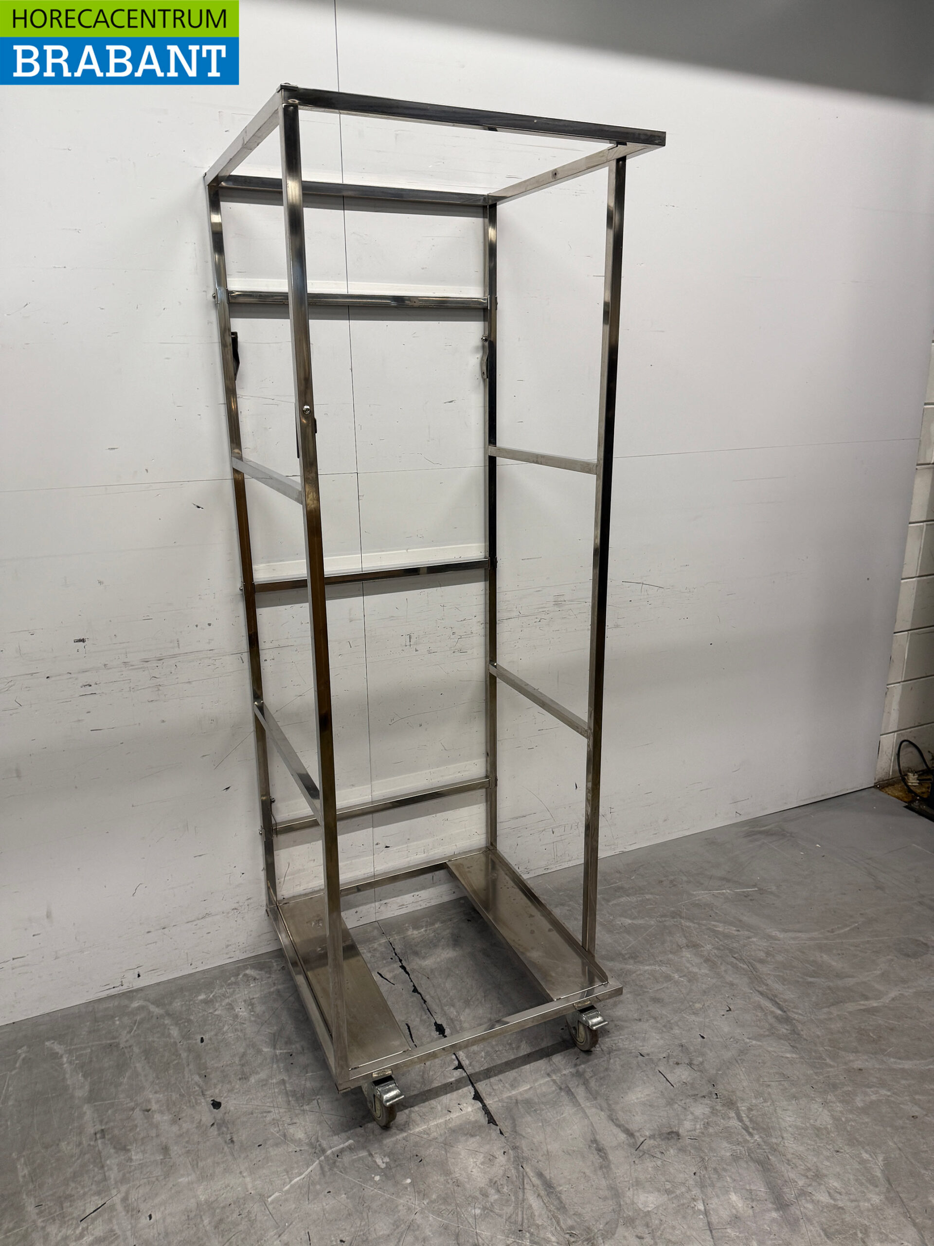 RVS Koeling Transport Trolley 69 x 69 x 195,5 cm Horeca - Afbeelding 3