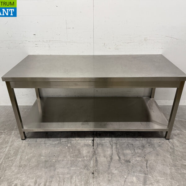 RVS Werktafel met onderschap 160 x 70 x 73 cm Horeca