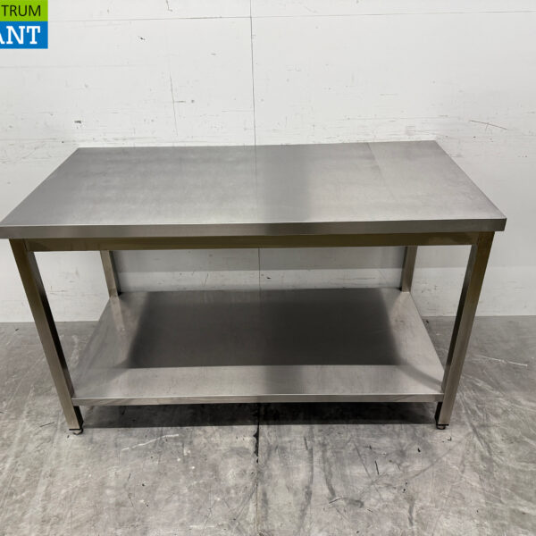 RVS Werktafel met onderschap 140 x 70 x 86 cm Horeca