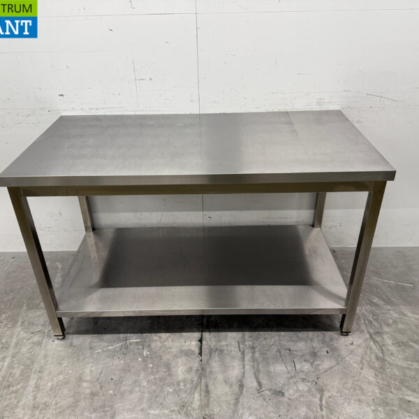 RVS Werktafel met onderschap 140 x 70 x 86 cm Horeca