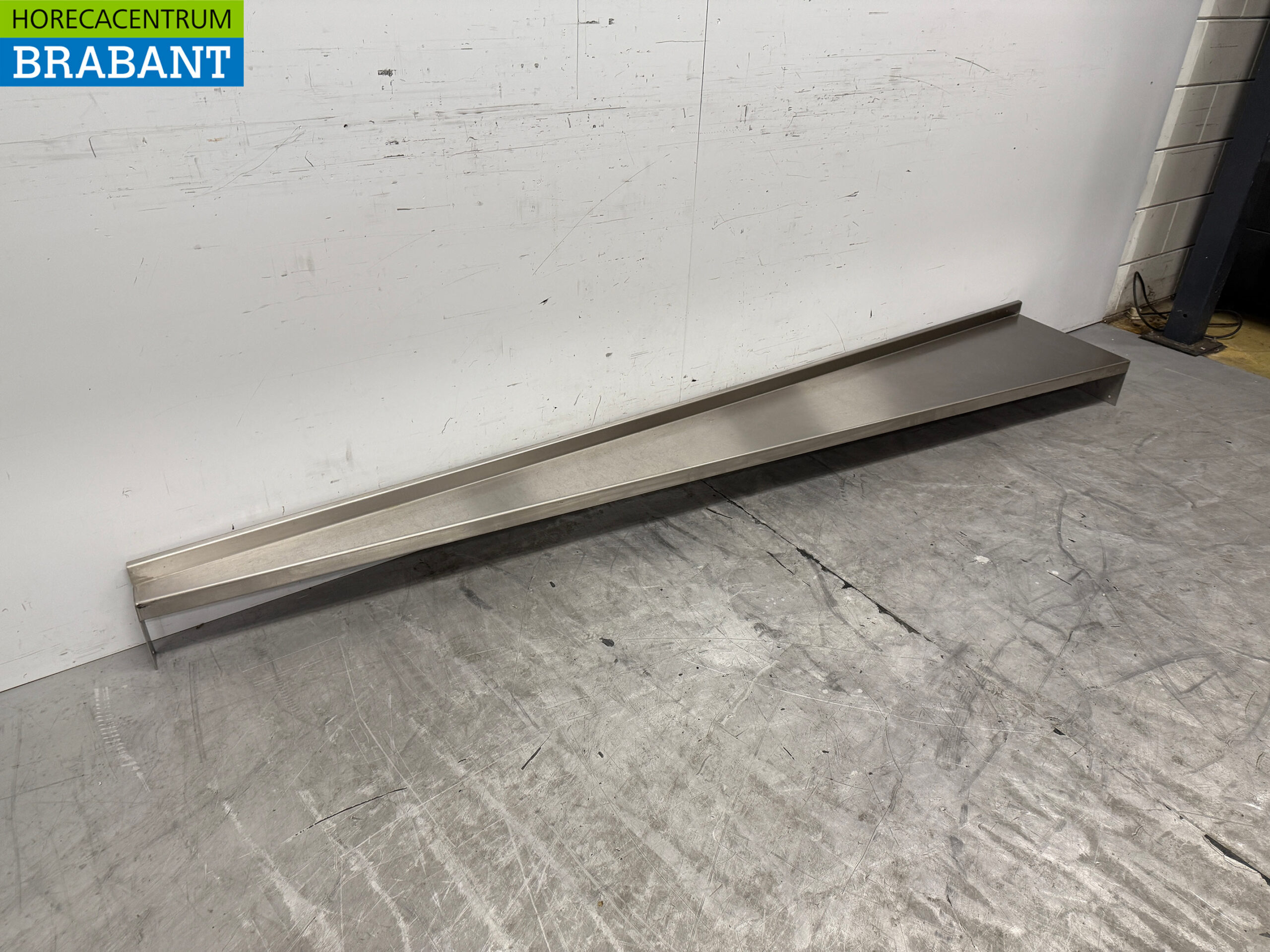 RVS Werkblad Wandschap 264 x 43,5 cm Horeca - Afbeelding 3