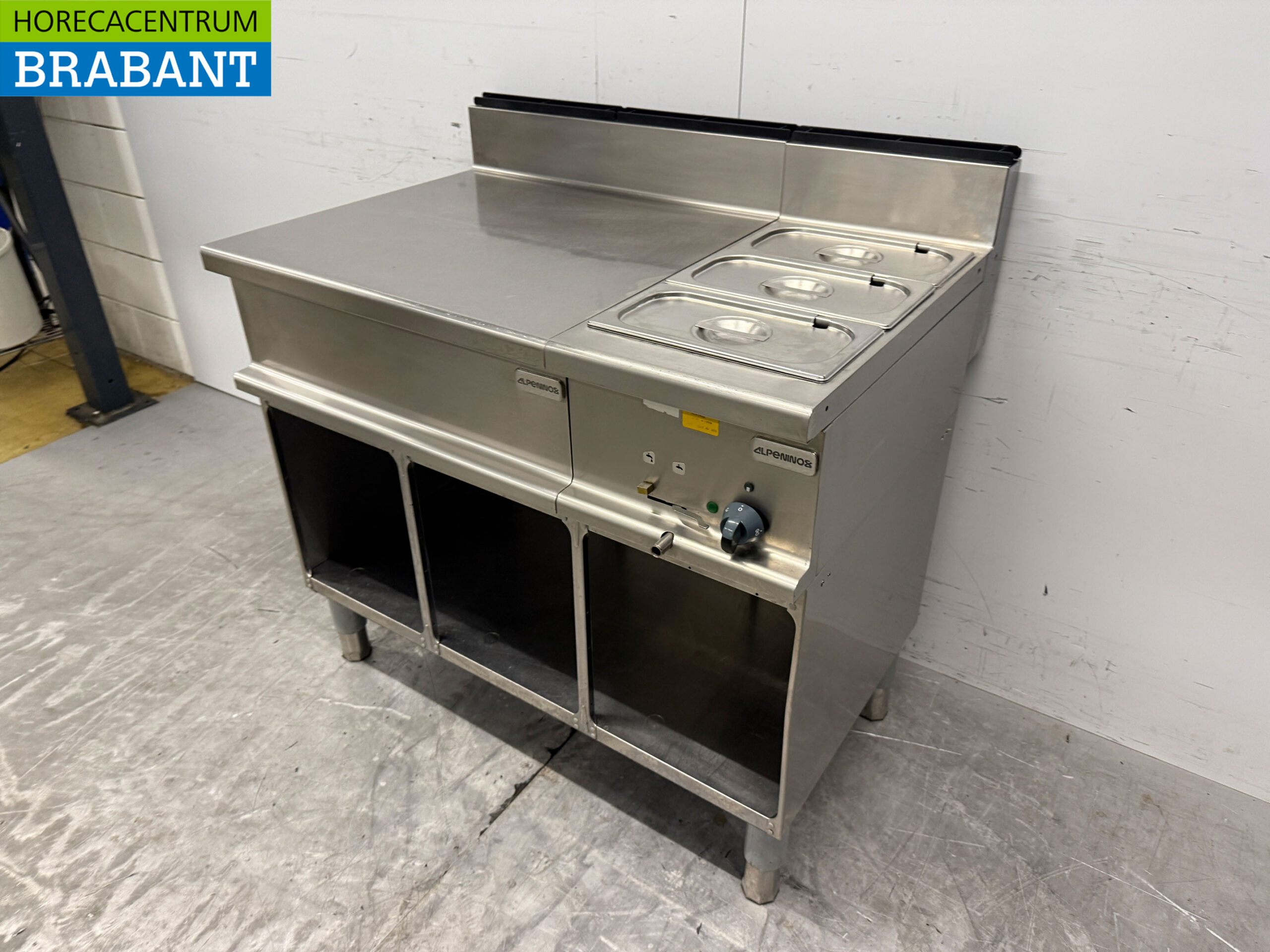 RVS Alpeninox Blind unit met Bain Marie 1/1 GN 230V 105 cm Horeca - Afbeelding 2