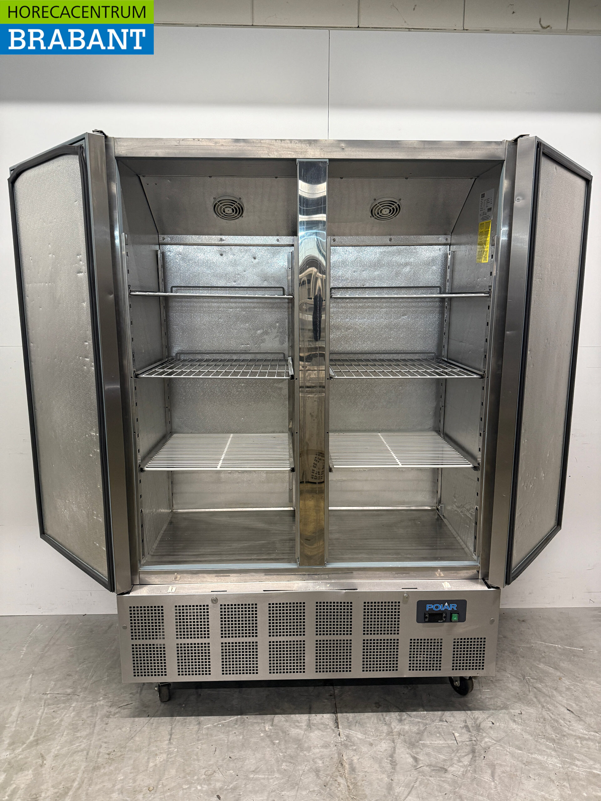 RVS Polar Dubbeldeurs Verrijdbare Koeling 960 liter 230V Horeca - Afbeelding 4