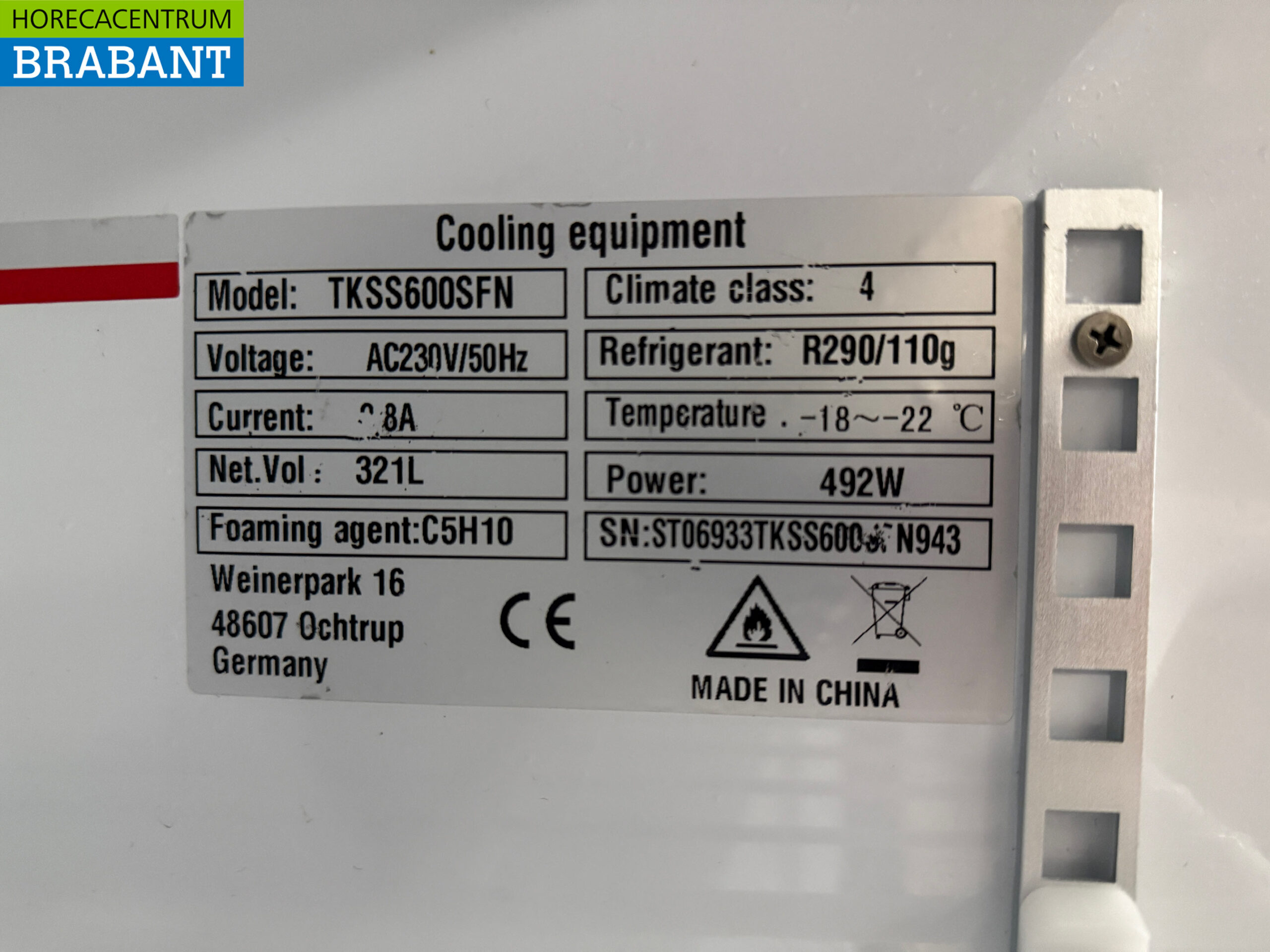 RVS Vriezer 600 liter 230V Horeca - Afbeelding 5