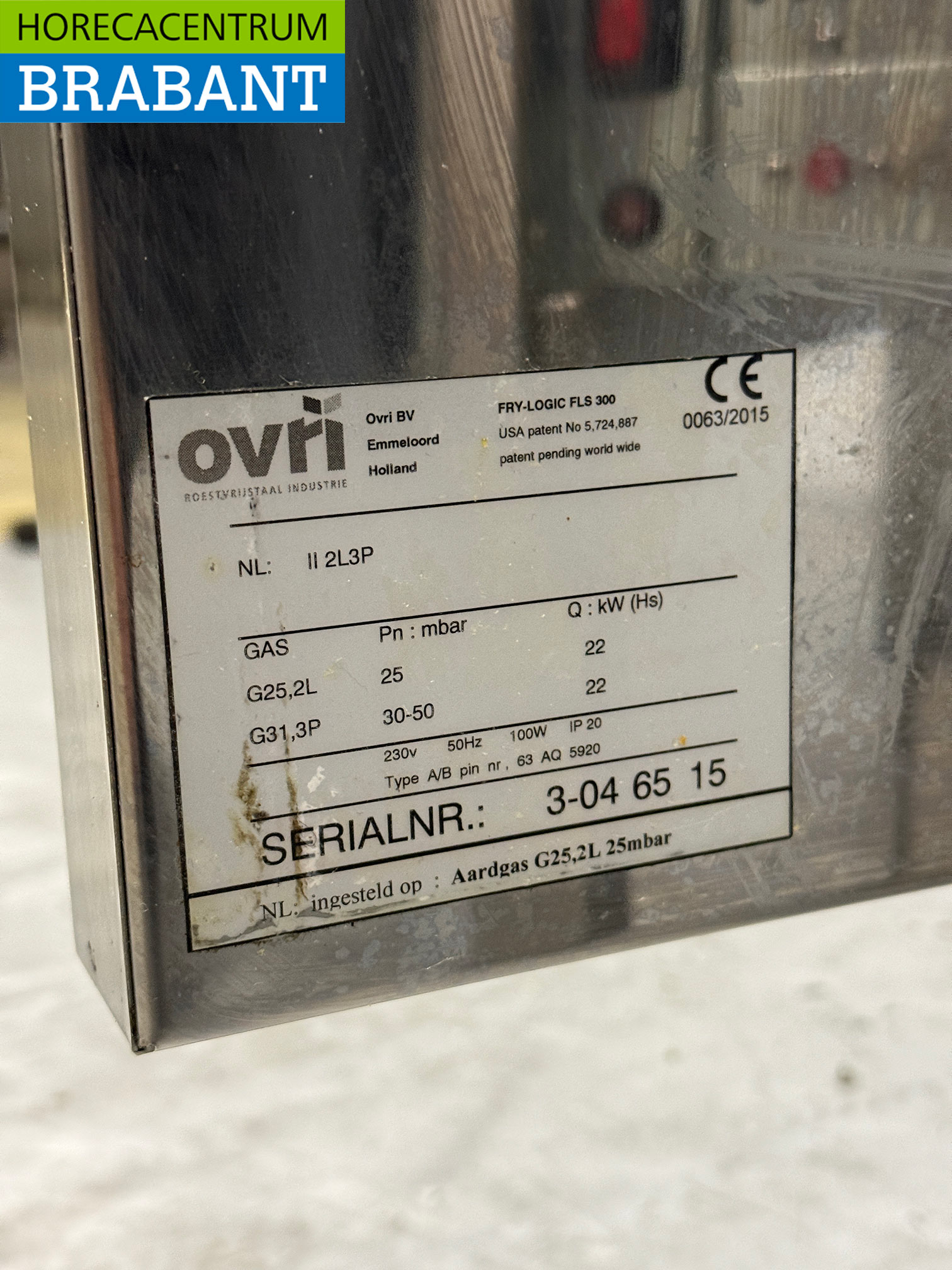 RVS Fry Logic FLS 300 Friteuse 22 liter GAS + 230V Horeca - Afbeelding 7