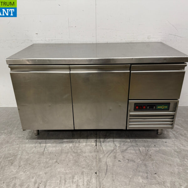 RVS Mercatus Koelwerkbank 2 deuren en 1 lade 147 cm 230V Horeca