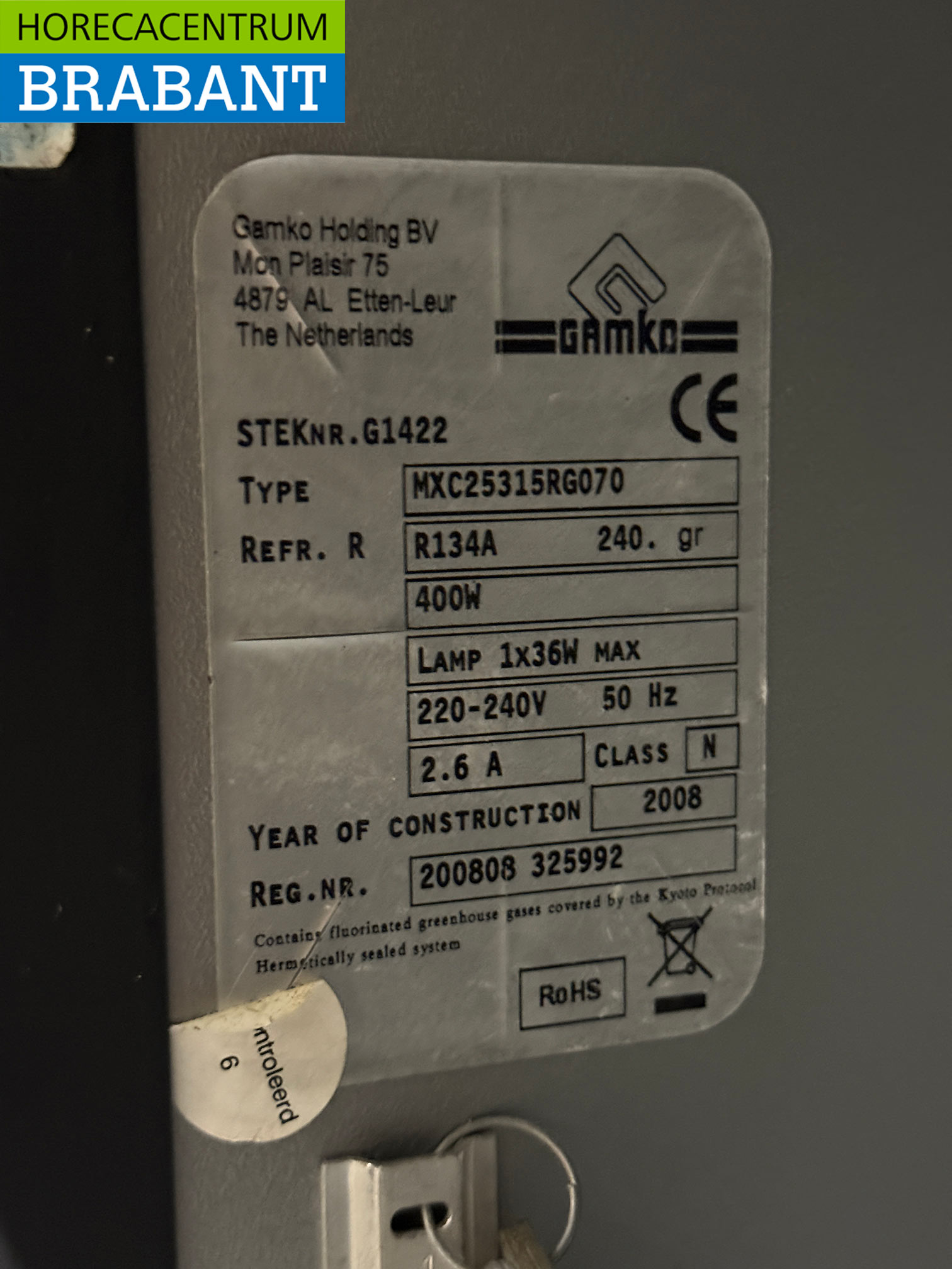 Gamko Barkoeling 3 Glazen Klapdeuren 135 cm 230V Horeca - Afbeelding 5