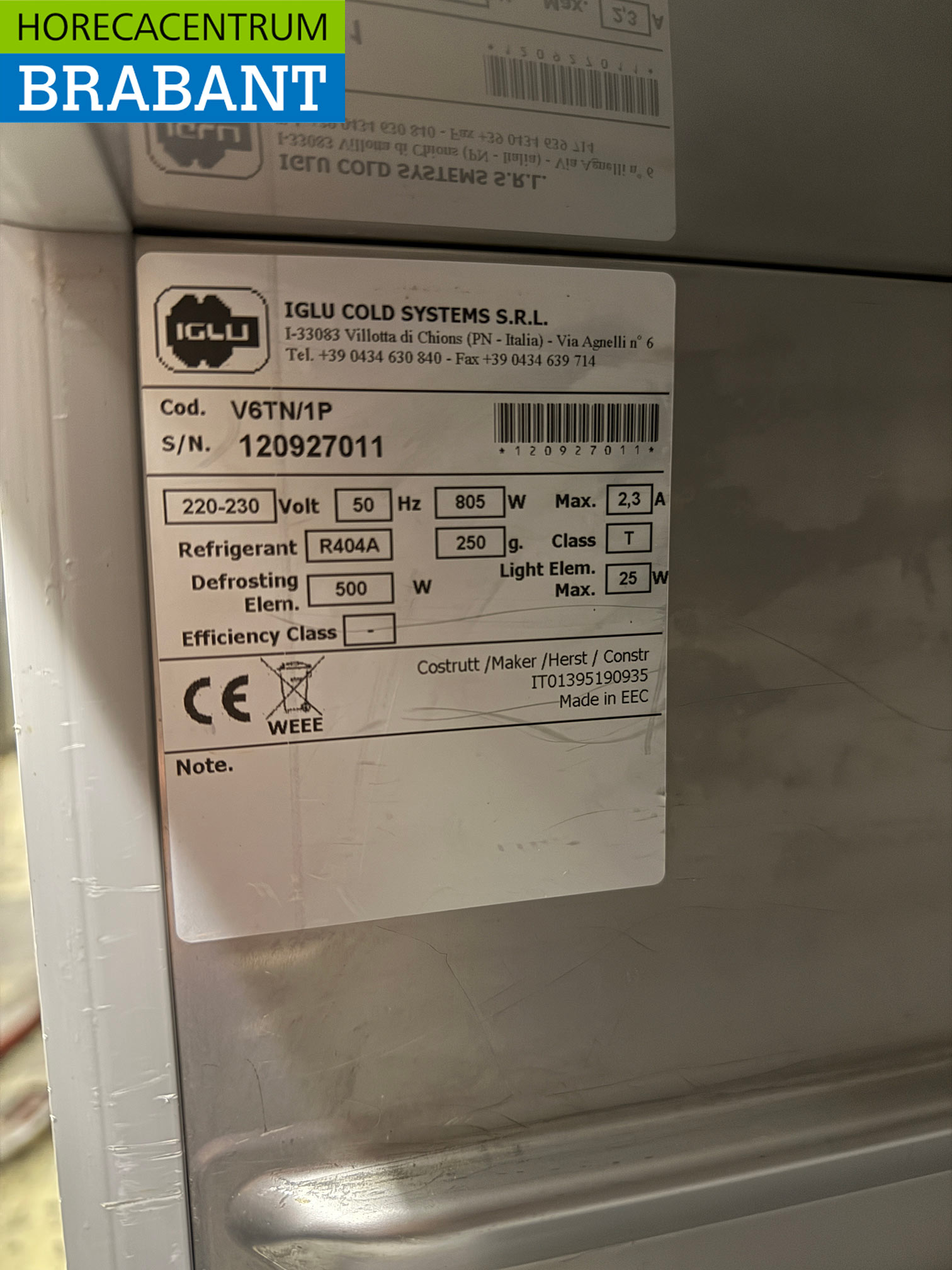 RVS Iglu Koeling 409 liter 230V Horeca - Afbeelding 5