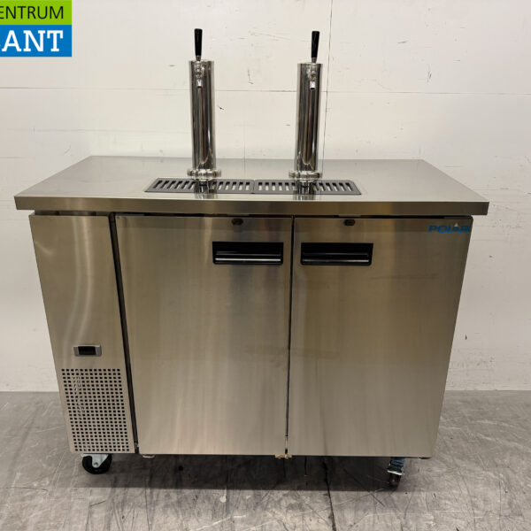 Polar GE633 Verrijdbare bierkoeler fustenkoeler biertap met dubbele tapkraan en toebehoren 230V Horeca