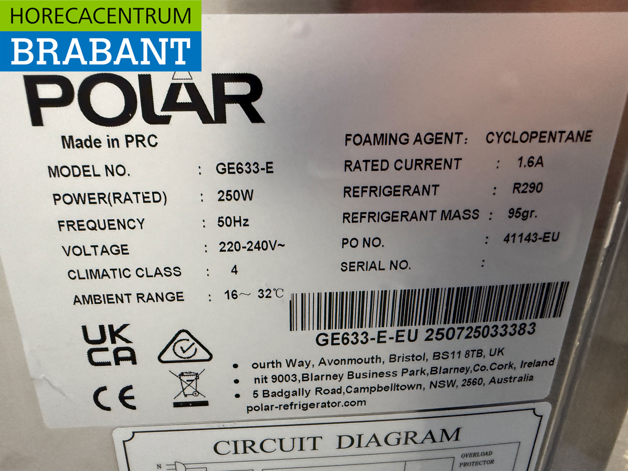 Polar GE633 Verrijdbare bierkoeler fustenkoeler biertap met dubbele tapkraan en toebehoren 230V Horeca - Afbeelding 5