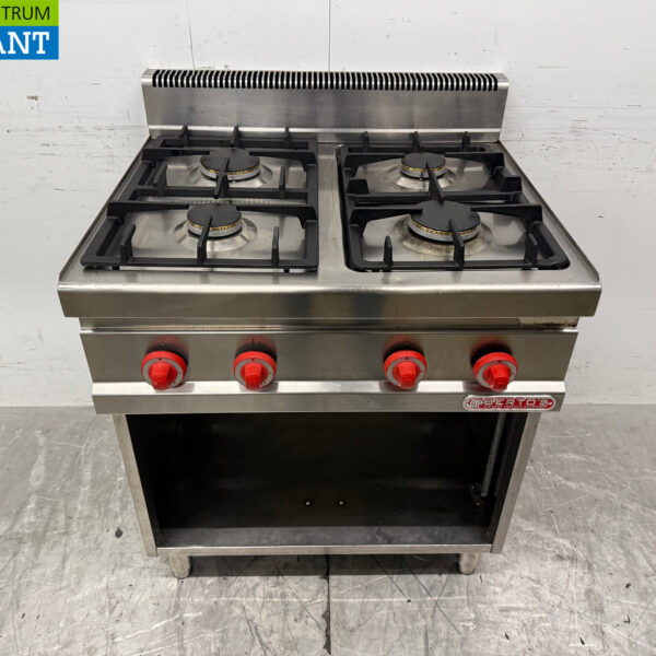 RVS Berto's 4 Pits Gasfornuis 80 cm GAS Horeca