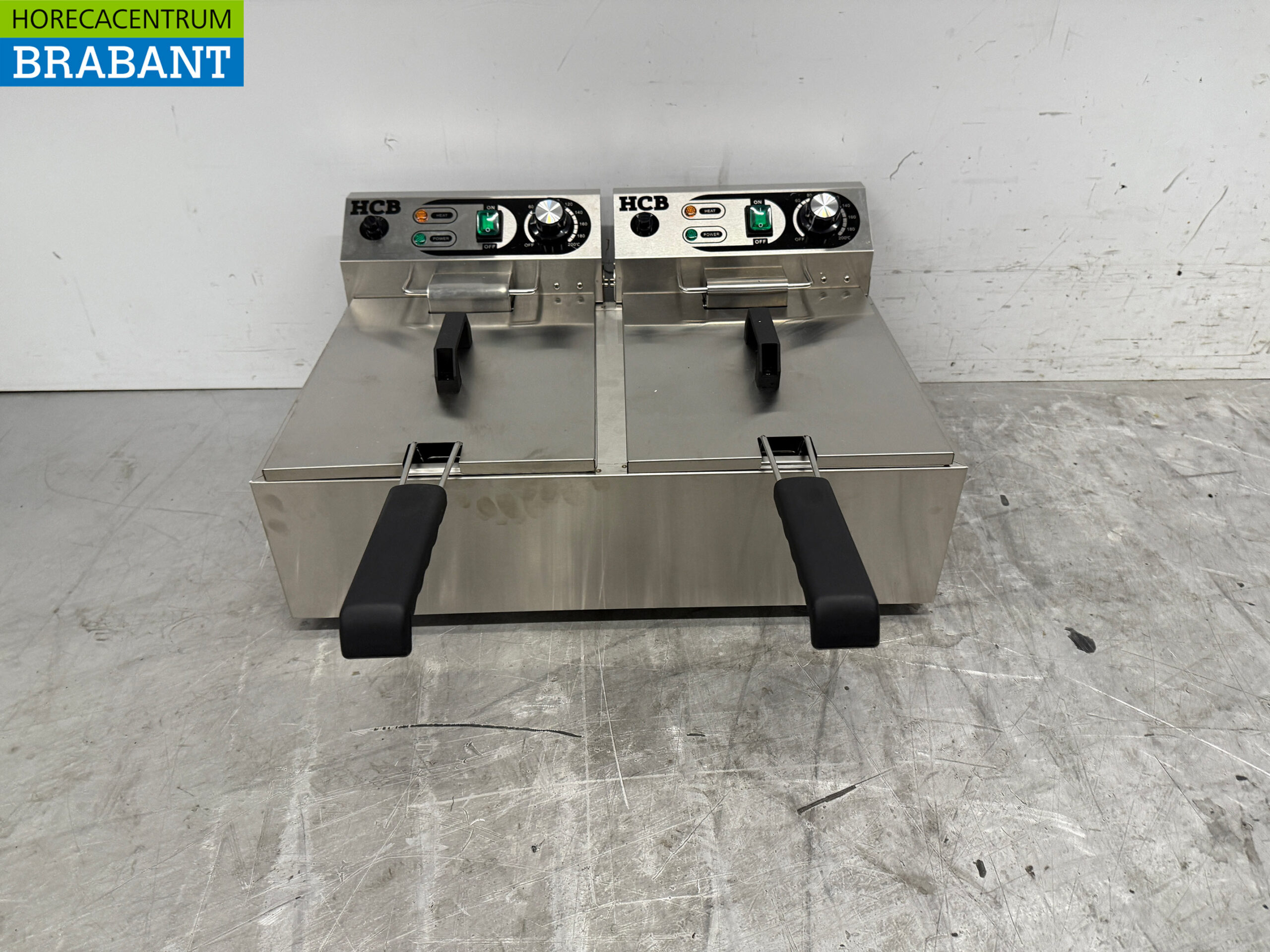 RVS Dubbele Friteuse Frituur 2 x 6 liter 2 x 230V Horeca