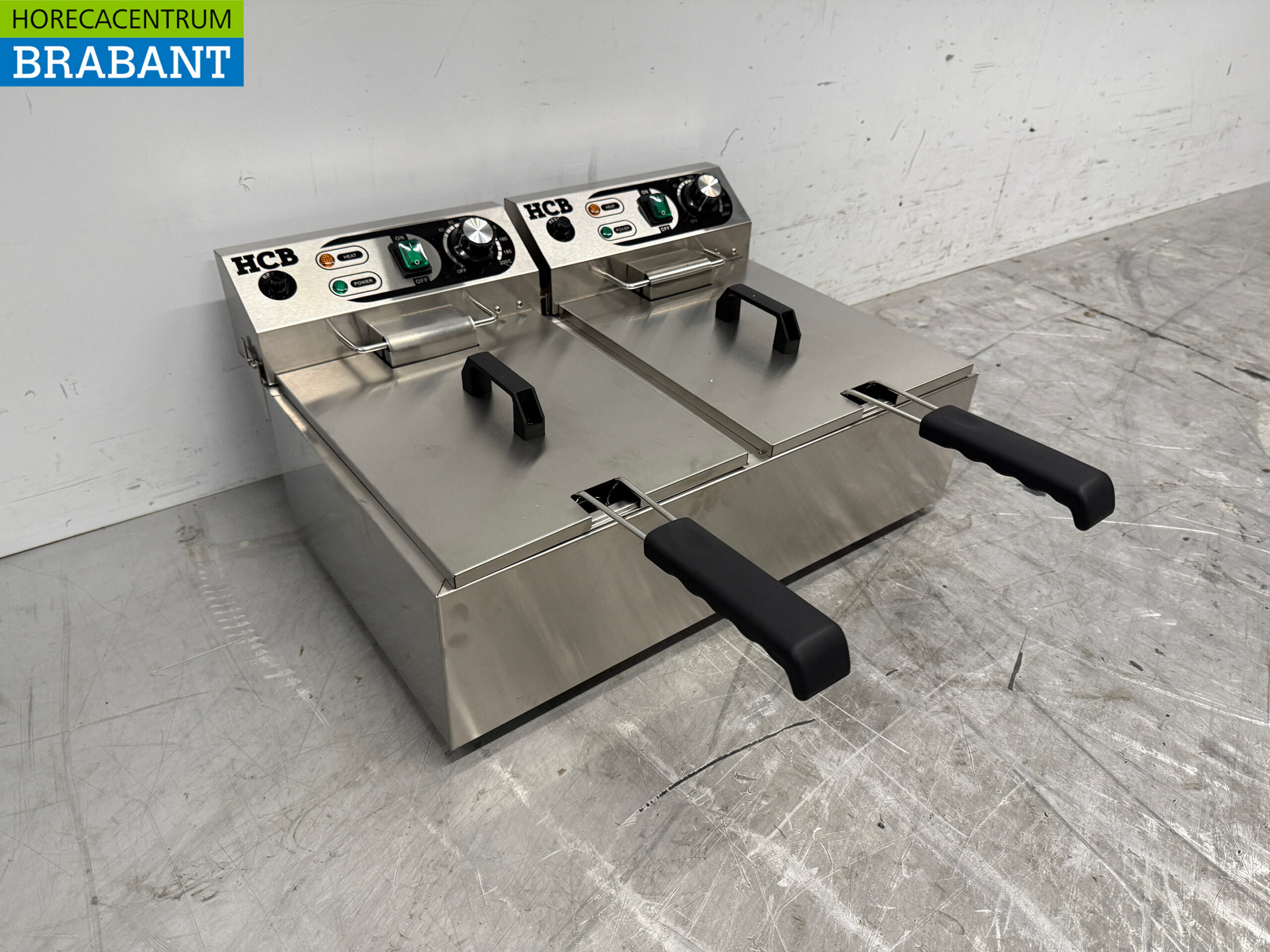 RVS Dubbele Friteuse Frituur 2 x 6 liter 2 x 230V Horeca - Afbeelding 3