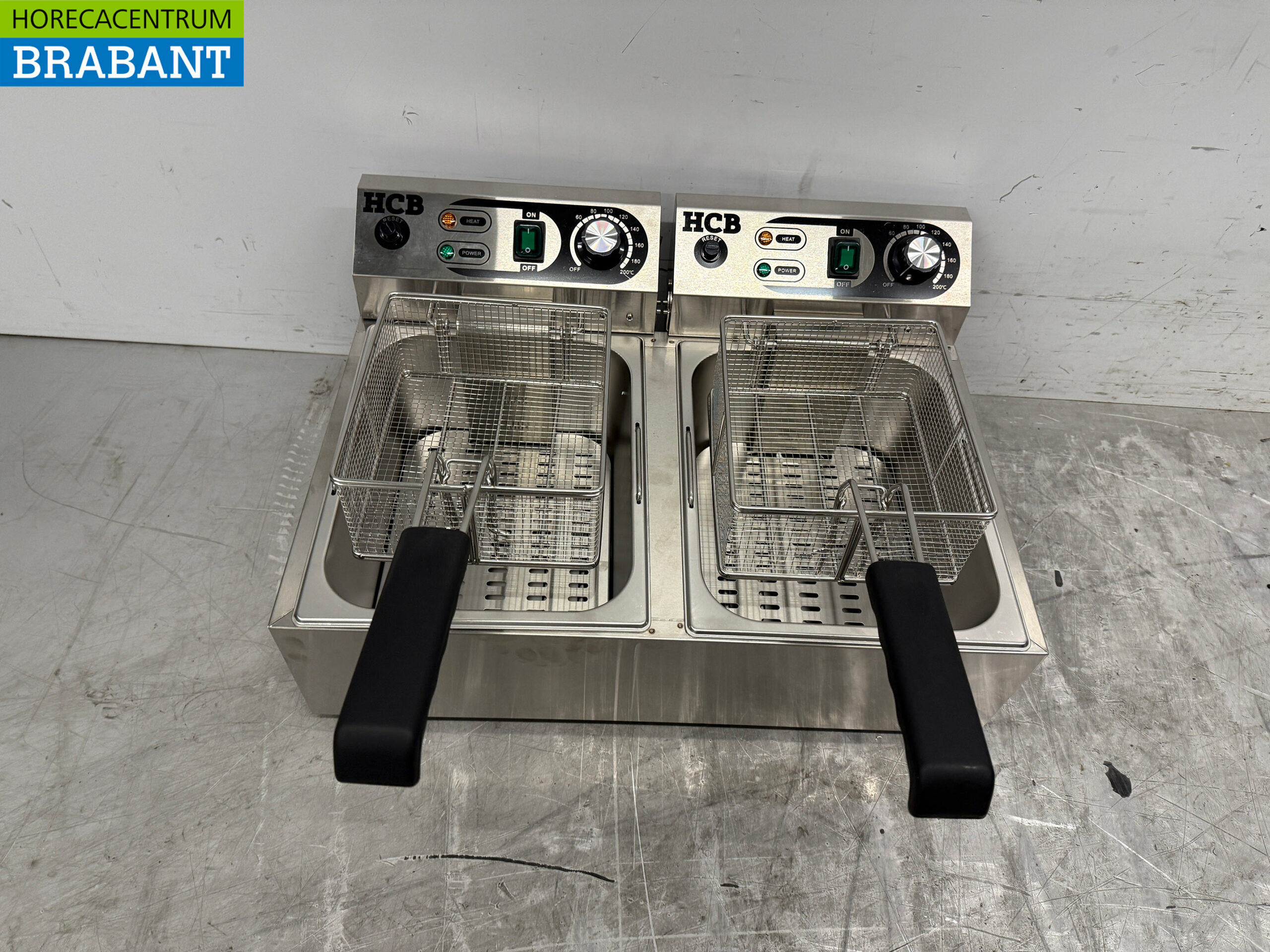 RVS Dubbele Friteuse Frituur 2 x 6 liter 2 x 230V Horeca - Afbeelding 4