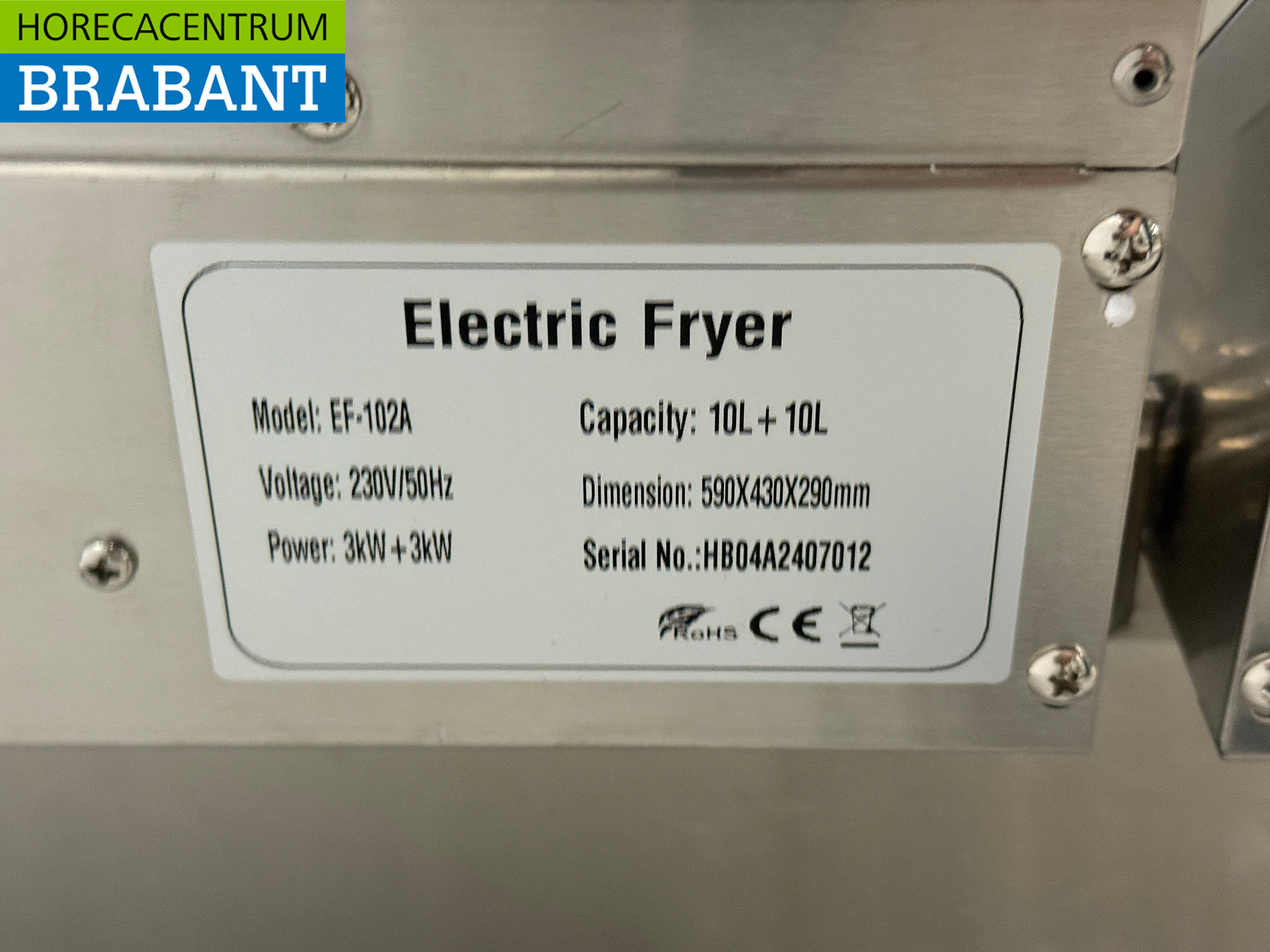 RVS Dubbele Friteuse Frituur 2 x 6 liter 2 x 230V Horeca - Afbeelding 5