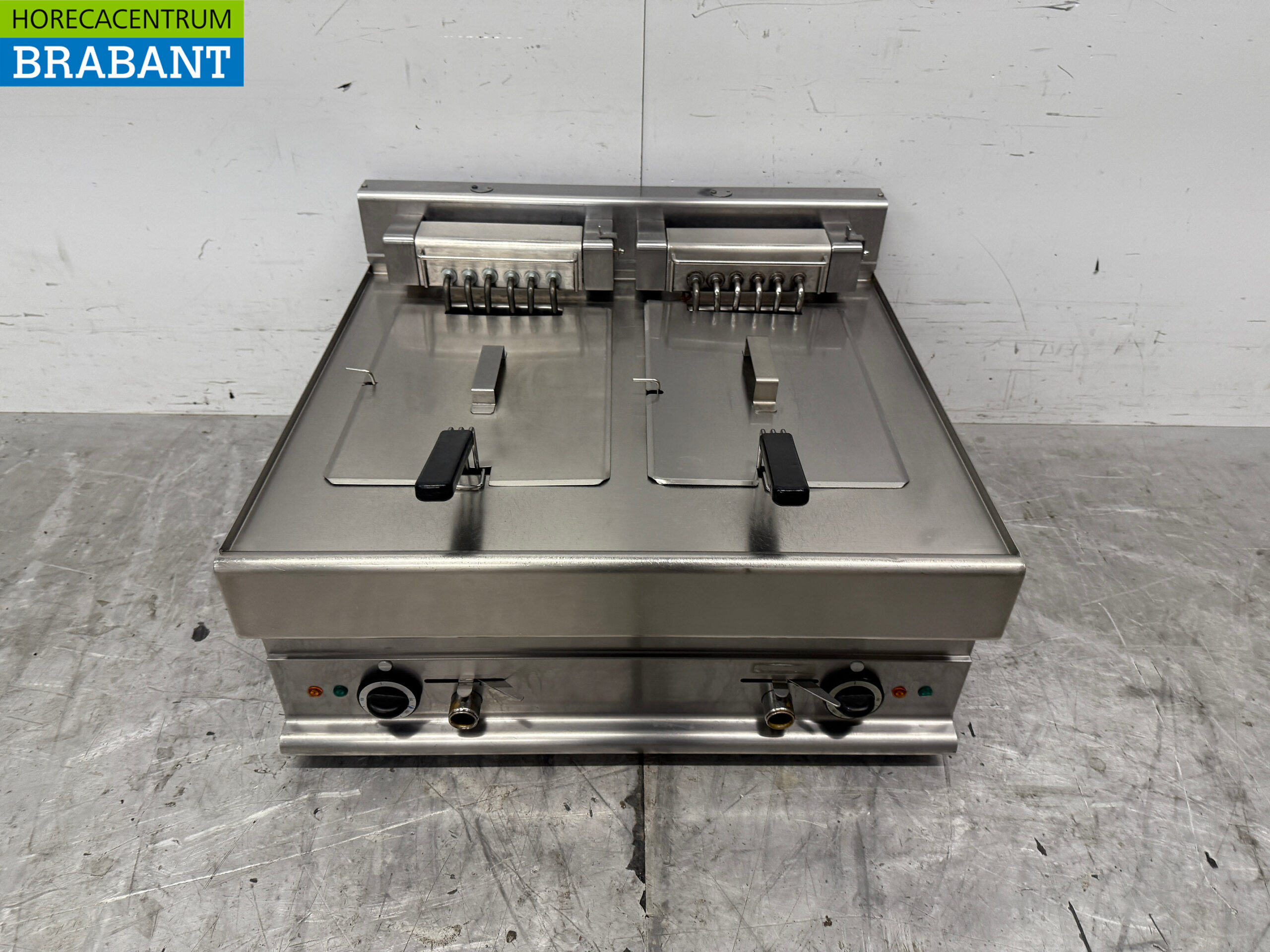 RVS Modular Dubbele Friteuse 2 x 10 liter 400V Horeca