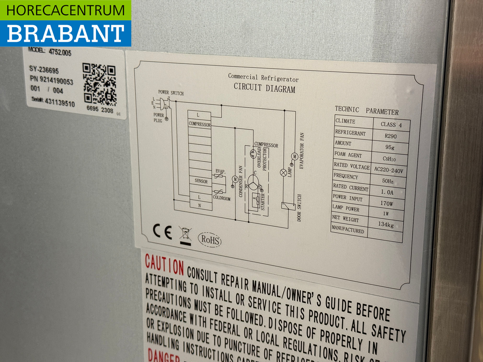 RVS Ecofrost Koeling 465 liter 230V Horeca - Afbeelding 5