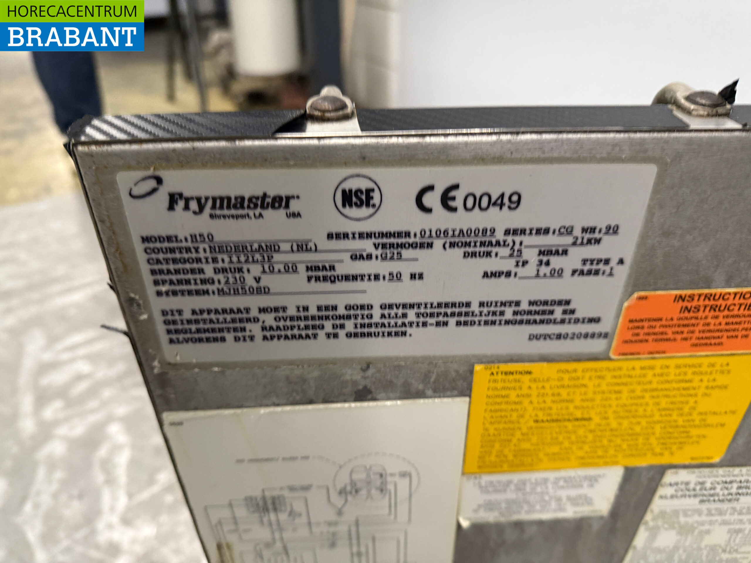 RVS Frymaster Friteuse 25 liter GAS Horeca - Afbeelding 6