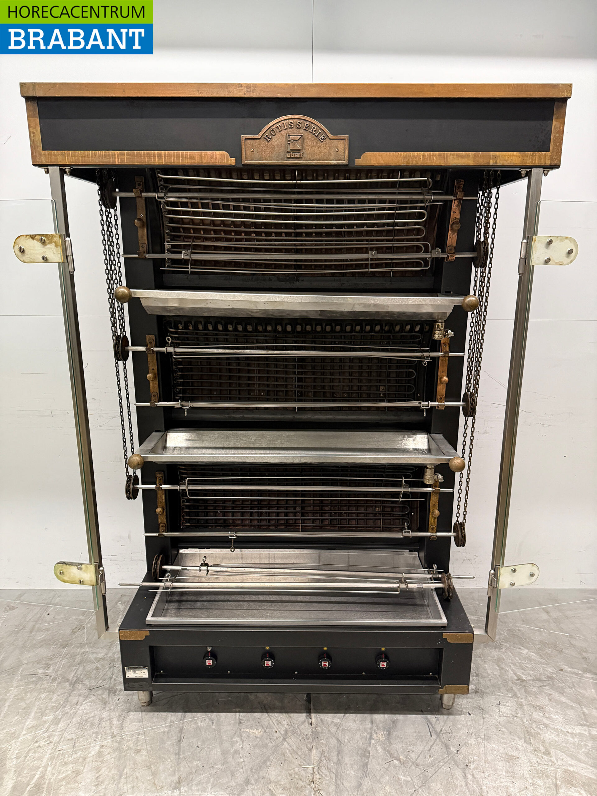 Ubert FF36 E Verticale Kippengrill Grill 6 spiezen 400V Horeca - Afbeelding 4