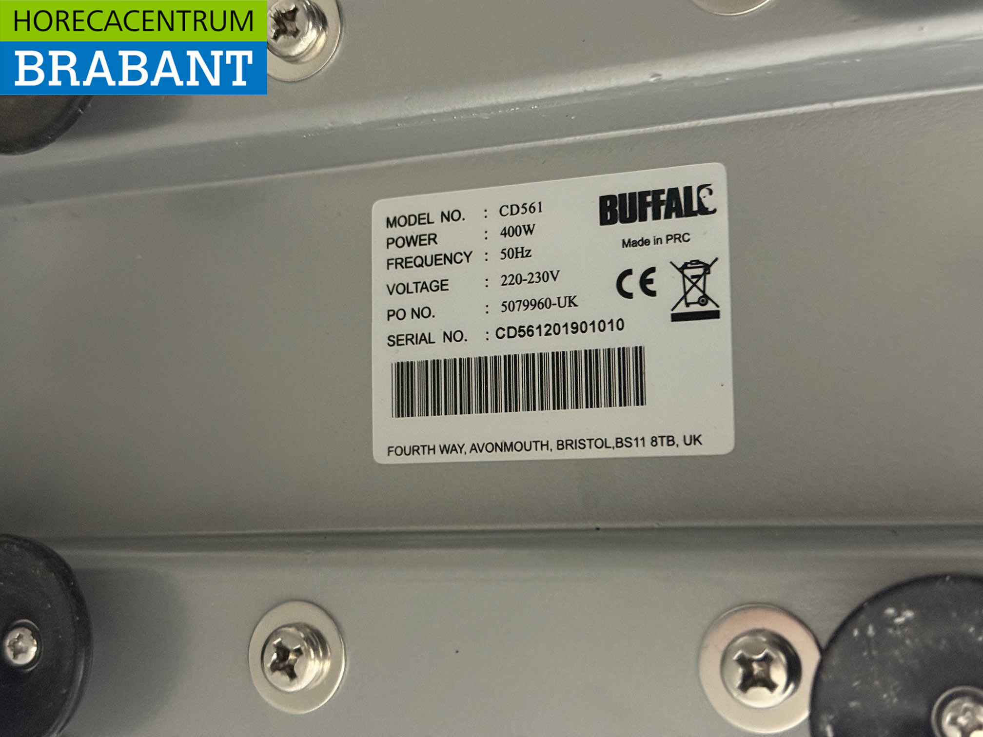 Buffalo Milkshaker Milk shaker Milkshakemixer 600 ml 230V Horeca - Afbeelding 4