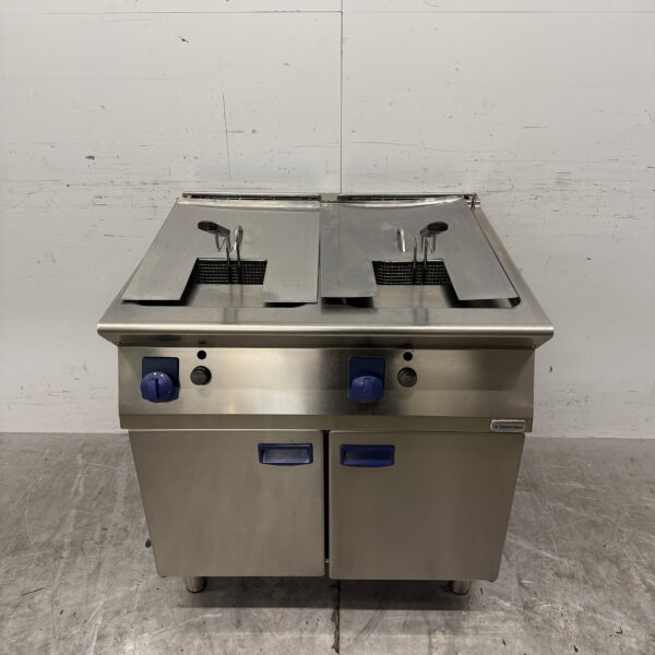 RVS Electrolux Dubbele Friteuse 2 x 7 liter GAS Horeca
