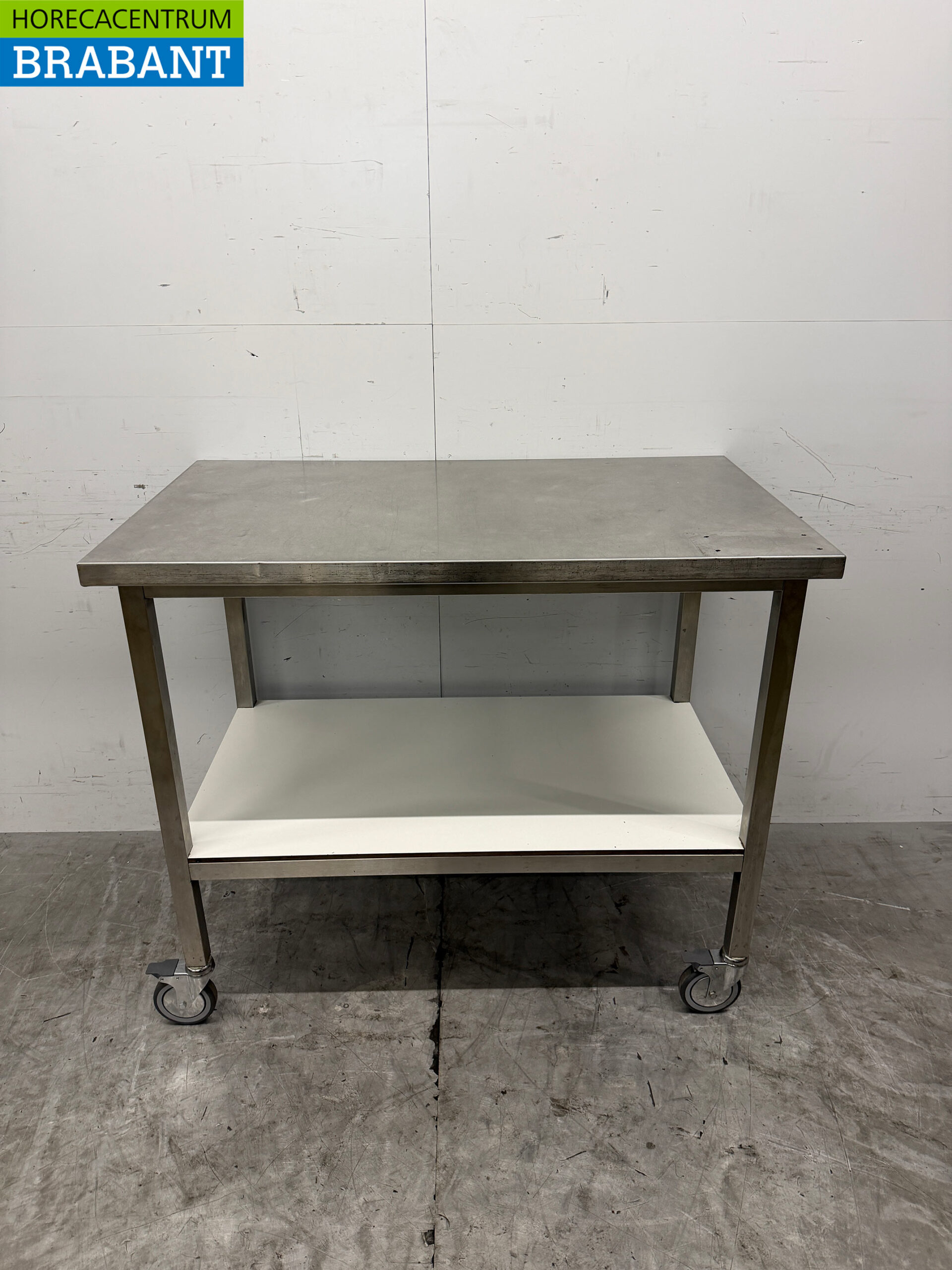 RVS Verrijdbare Werktafel 120 x 70 x 101,5 cm Horeca