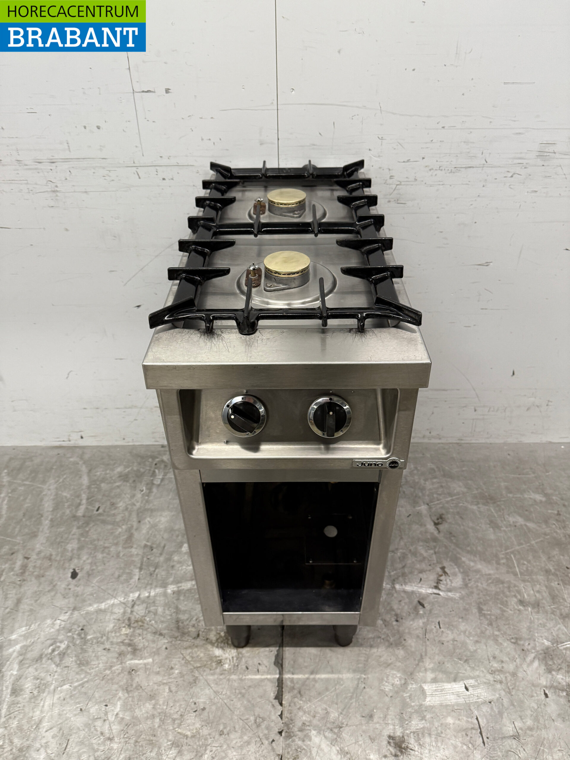 RVS Juno 2 pits fornuis 35 cm GAS Horeca