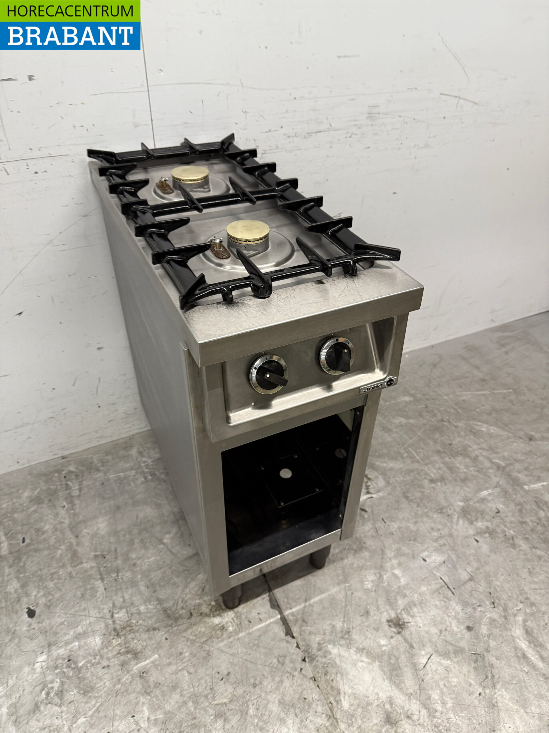 RVS Juno 2 pits fornuis 35 cm GAS Horeca - Afbeelding 3