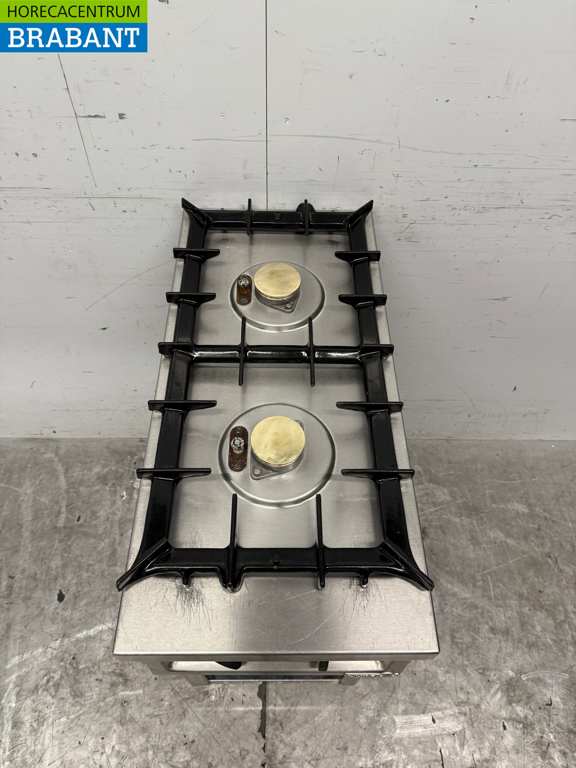 RVS Juno 2 pits fornuis 35 cm GAS Horeca - Afbeelding 4