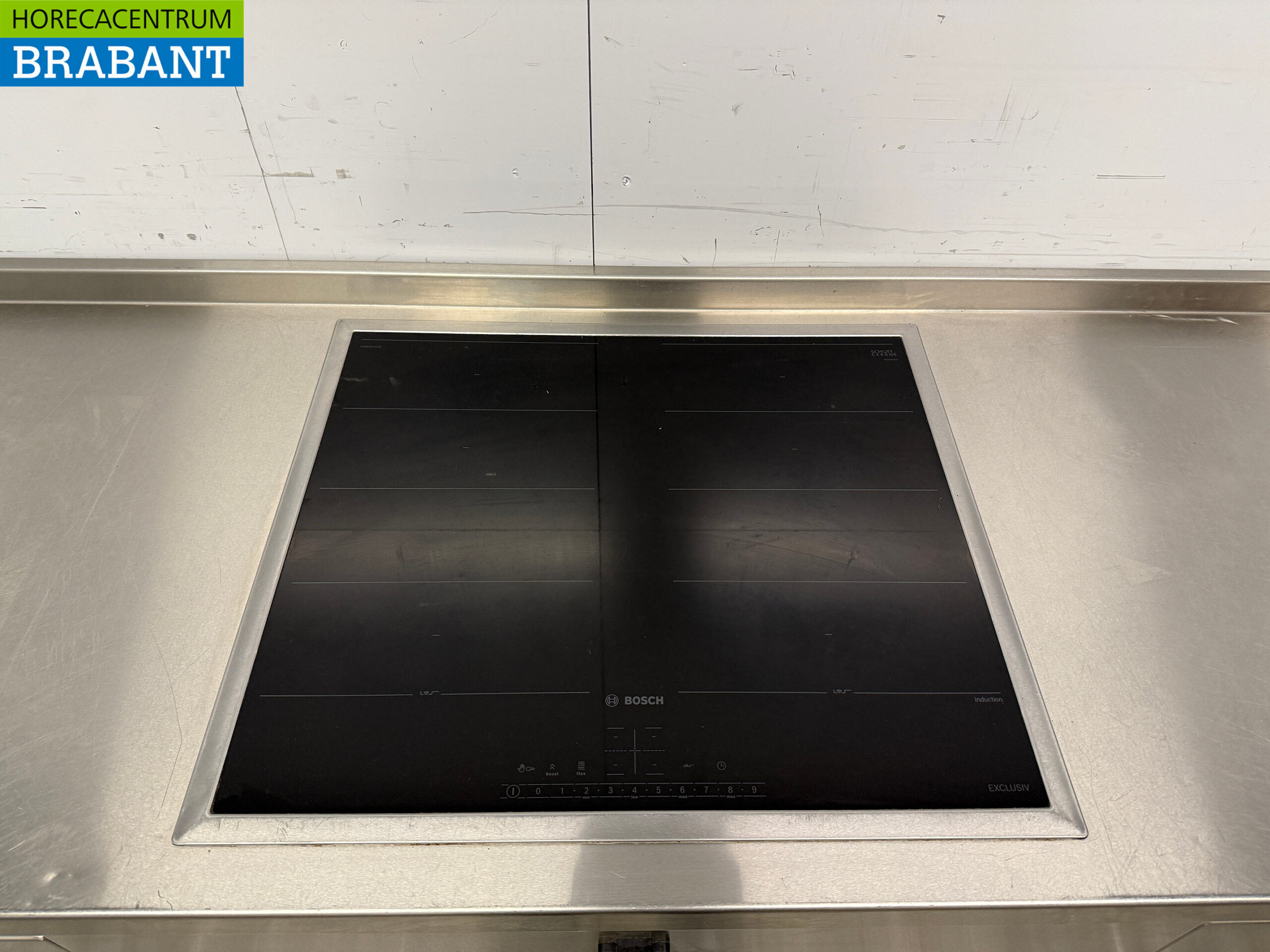 RVS Werktafel met inbouw inductie Fornuis 188 cm 400V Horeca - Afbeelding 4