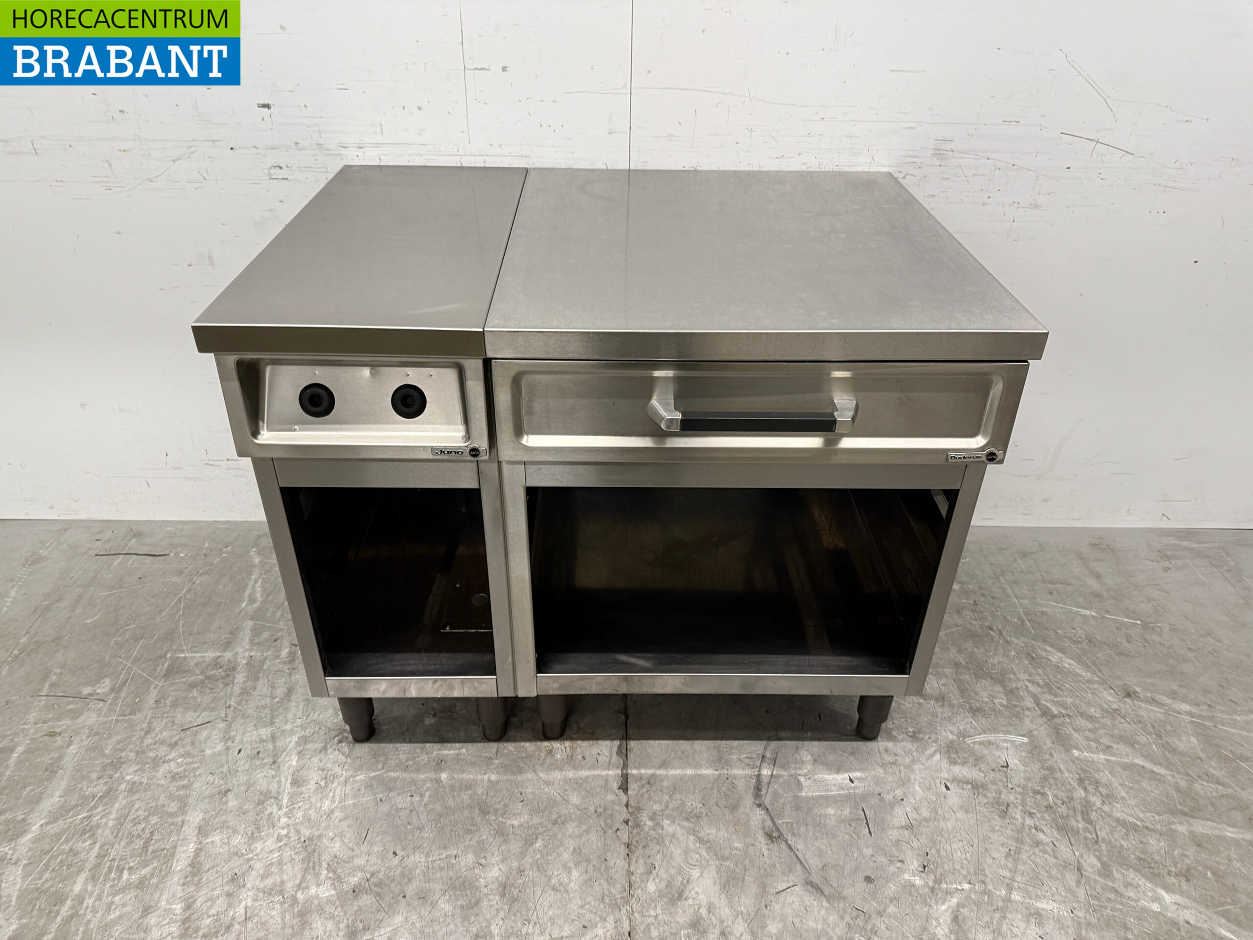 RVS Juno Werkunit met lade 105 cm Horeca