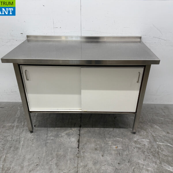 RVS Werkkast 2 Trespa schuifdeuren 128,5 x 65 x 90 cm Horeca