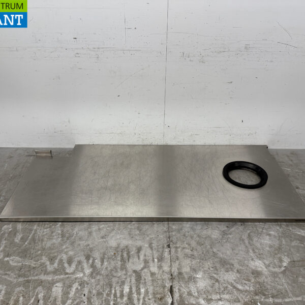 RVS Werkblad met afvalgat 24 cm 203,5 x 90 cm Horeca