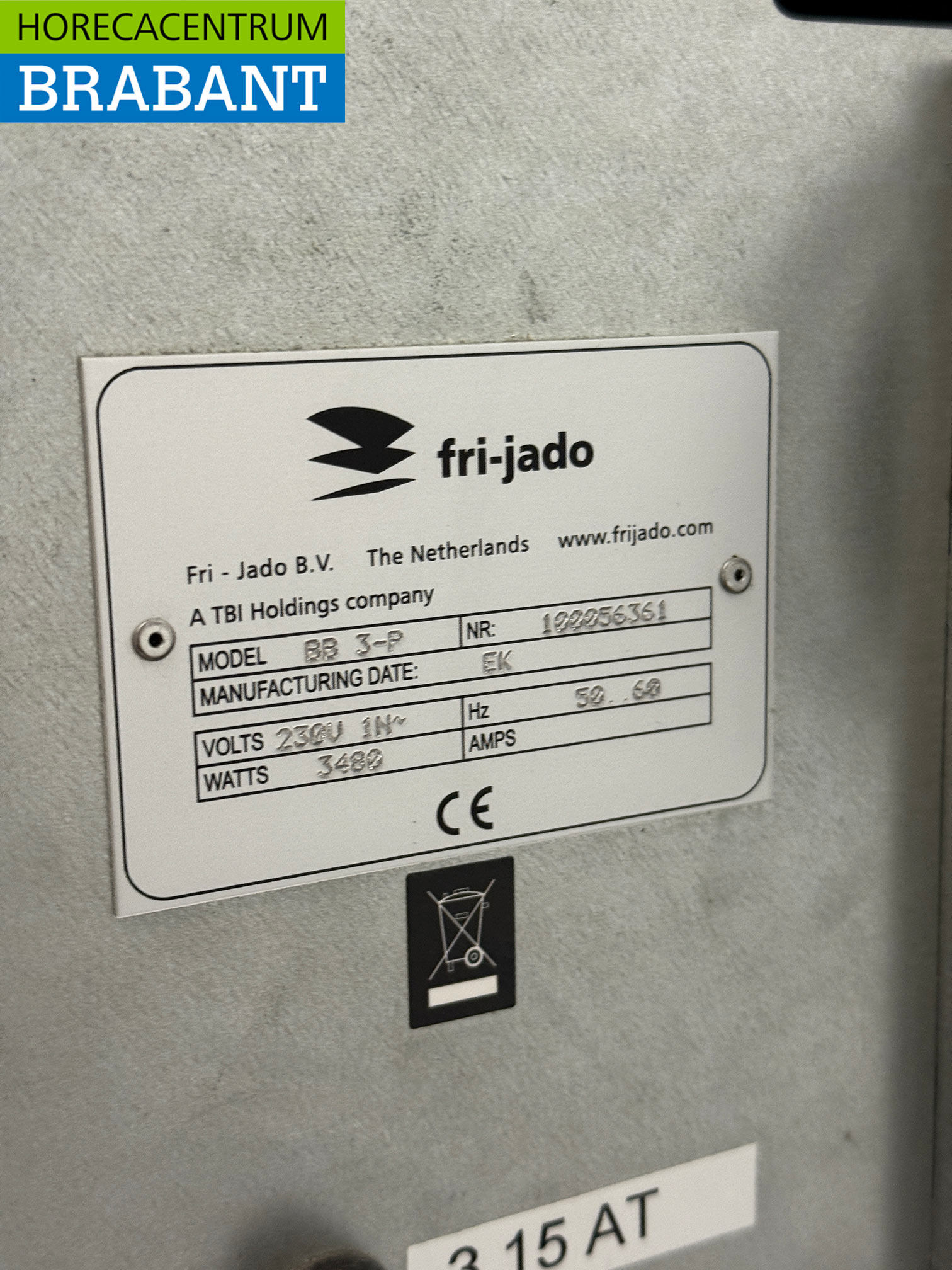 RVS Fri-Jado Heteluchtoven Oven 3 x 60/40 cm 230V Horeca - Afbeelding 5