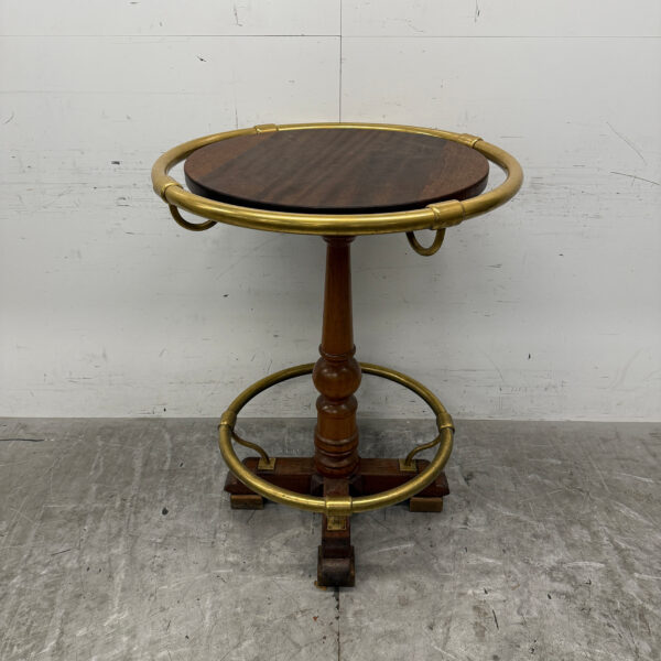 Statafel Bartafel Amsterdams met Messing Ring 83,5 cm doorsnee Horeca