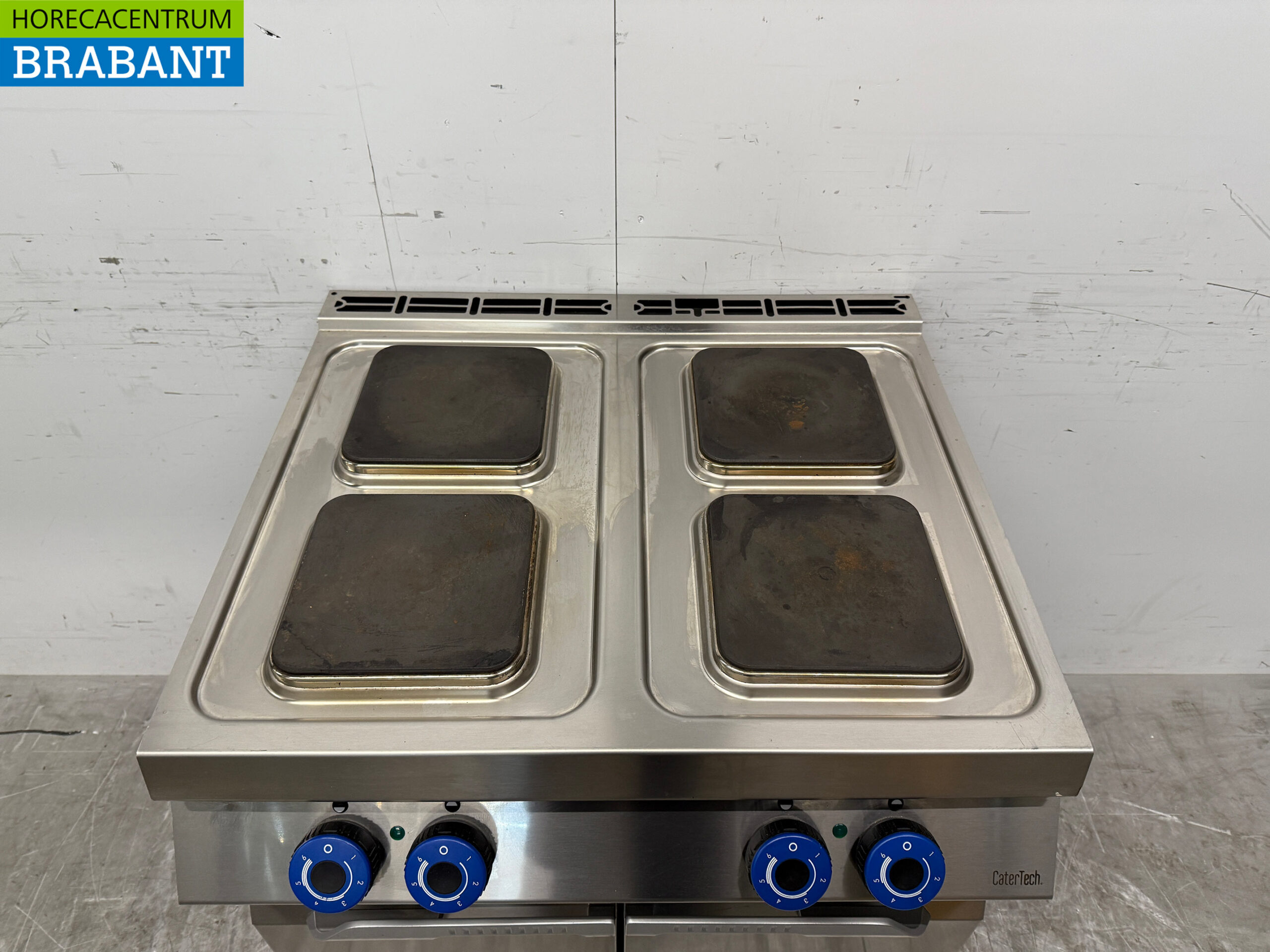 RVS Catertech 4 Pits Elektrisch Fornuis 400V Horeca - Afbeelding 4