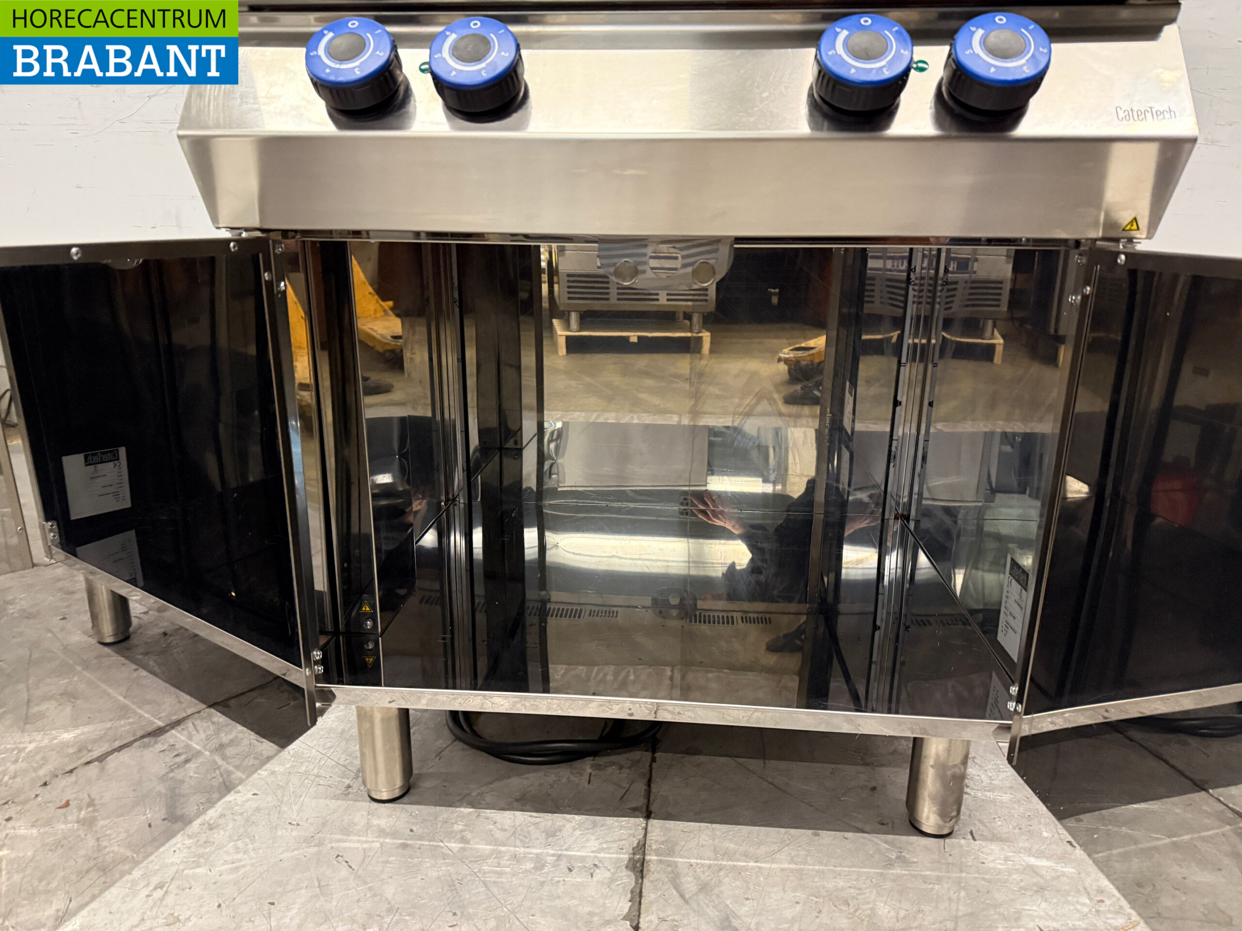 RVS Catertech 4 Pits Elektrisch Fornuis 400V Horeca - Afbeelding 5