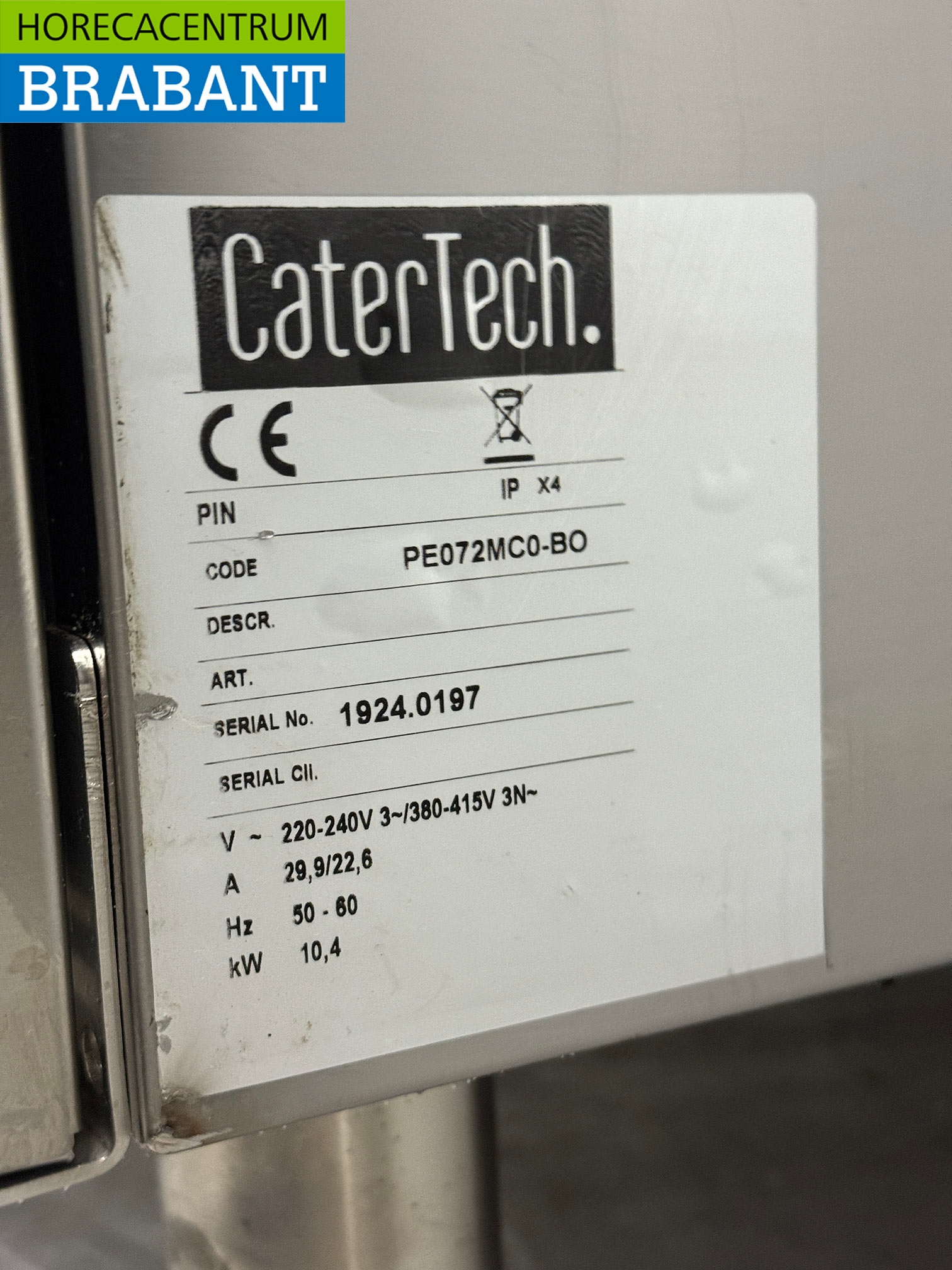 RVS Catertech 4 Pits Elektrisch Fornuis 400V Horeca - Afbeelding 6