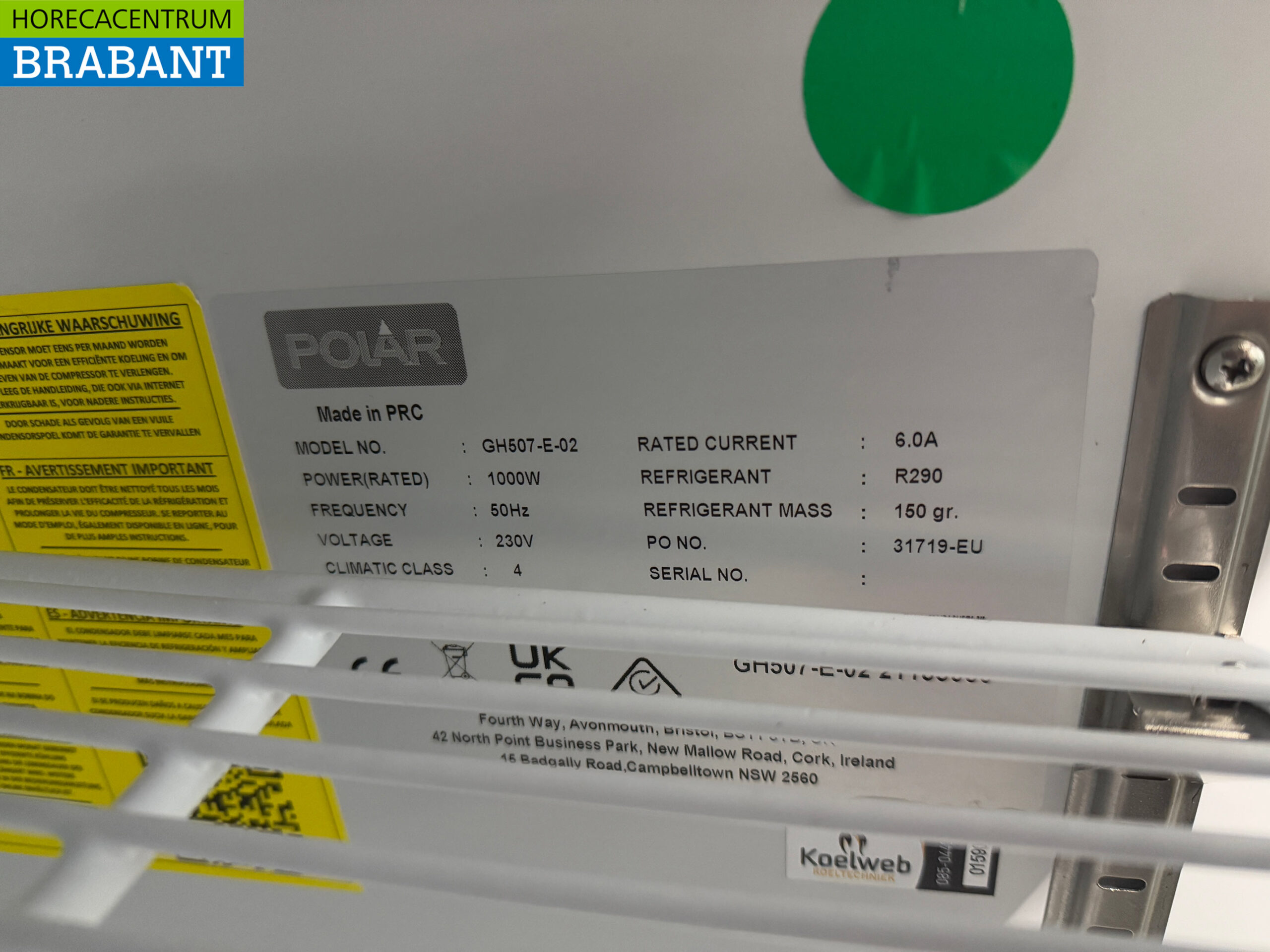 Polar Glasdeurvrieskast Vrieskast met glazen deuren 920 liter 230V Horeca - Afbeelding 5