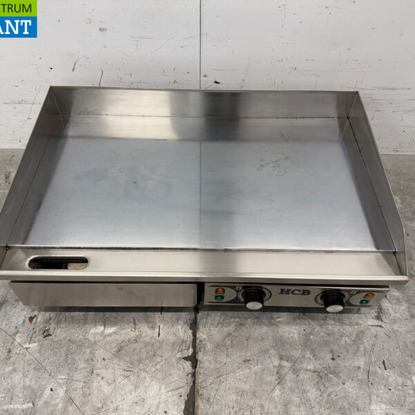 RVS Spiegelbakplaat Chroom Grillplaat Bakplaat 73 cm 2 x 230V Horeca