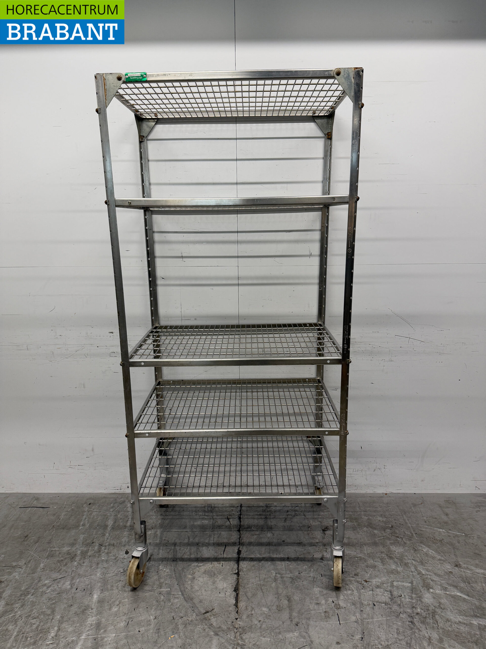 RVS Verrijdbaar Stelling 91 x 62 x 202 cm Horeca