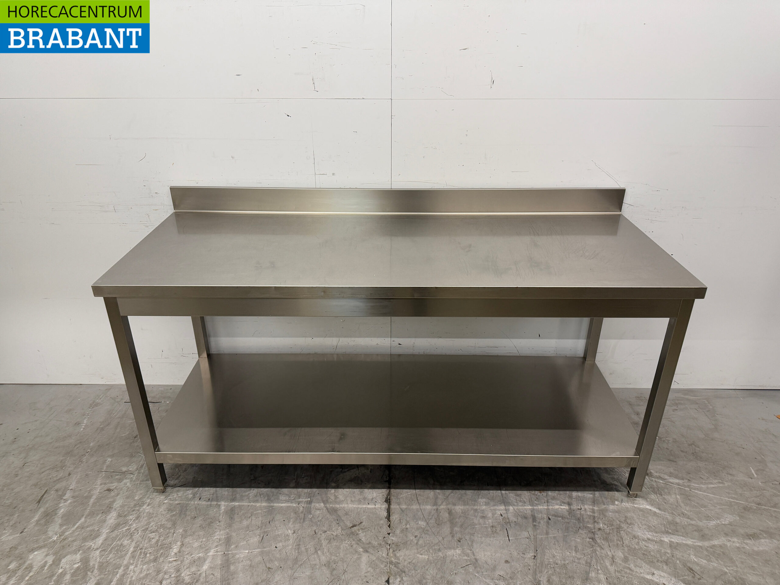 RVS Werktafel met onderschap 180 x 70 x 87,5 cm Horeca