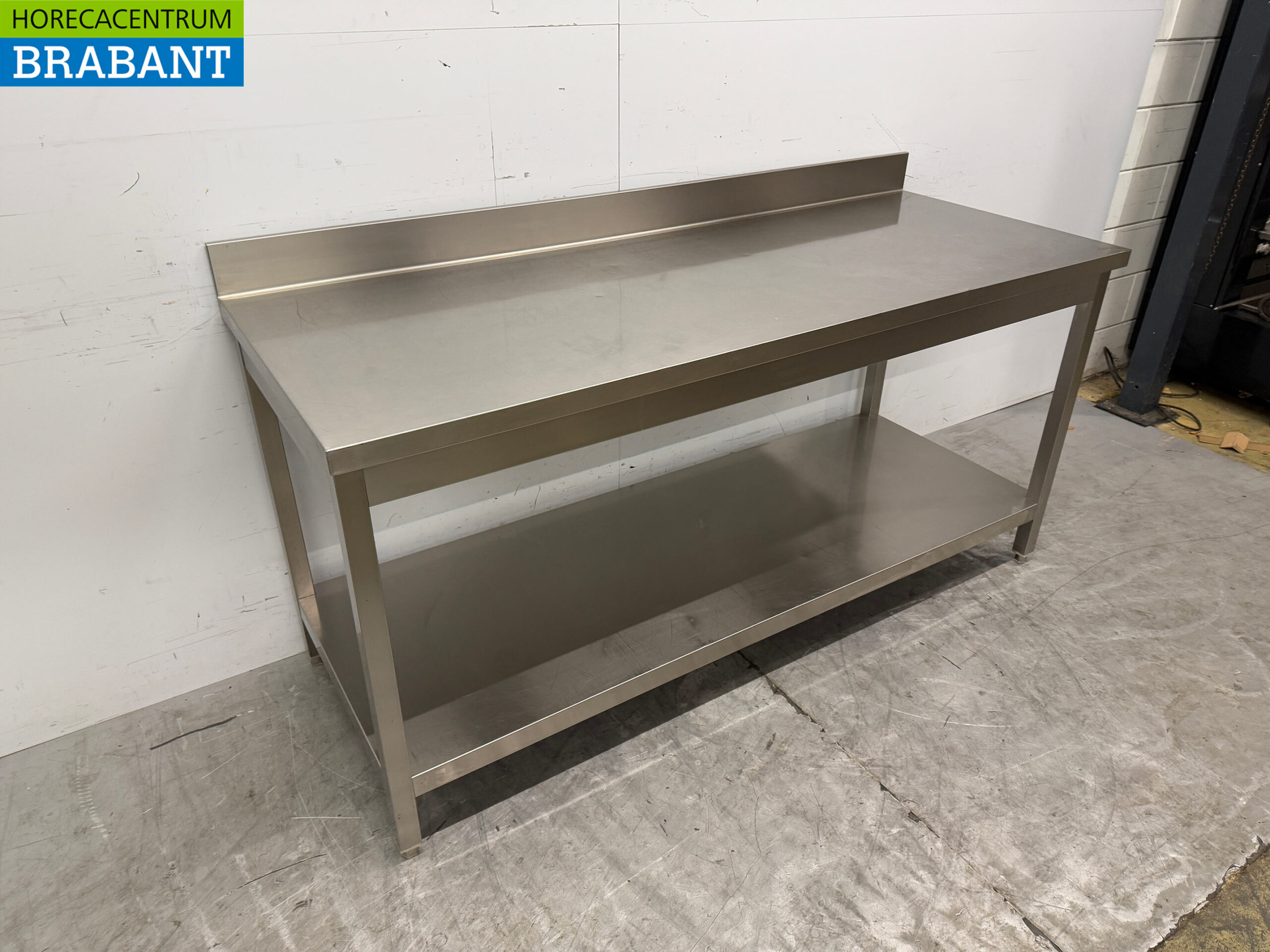 RVS Werktafel met onderschap 180 x 70 x 87,5 cm Horeca - Afbeelding 2