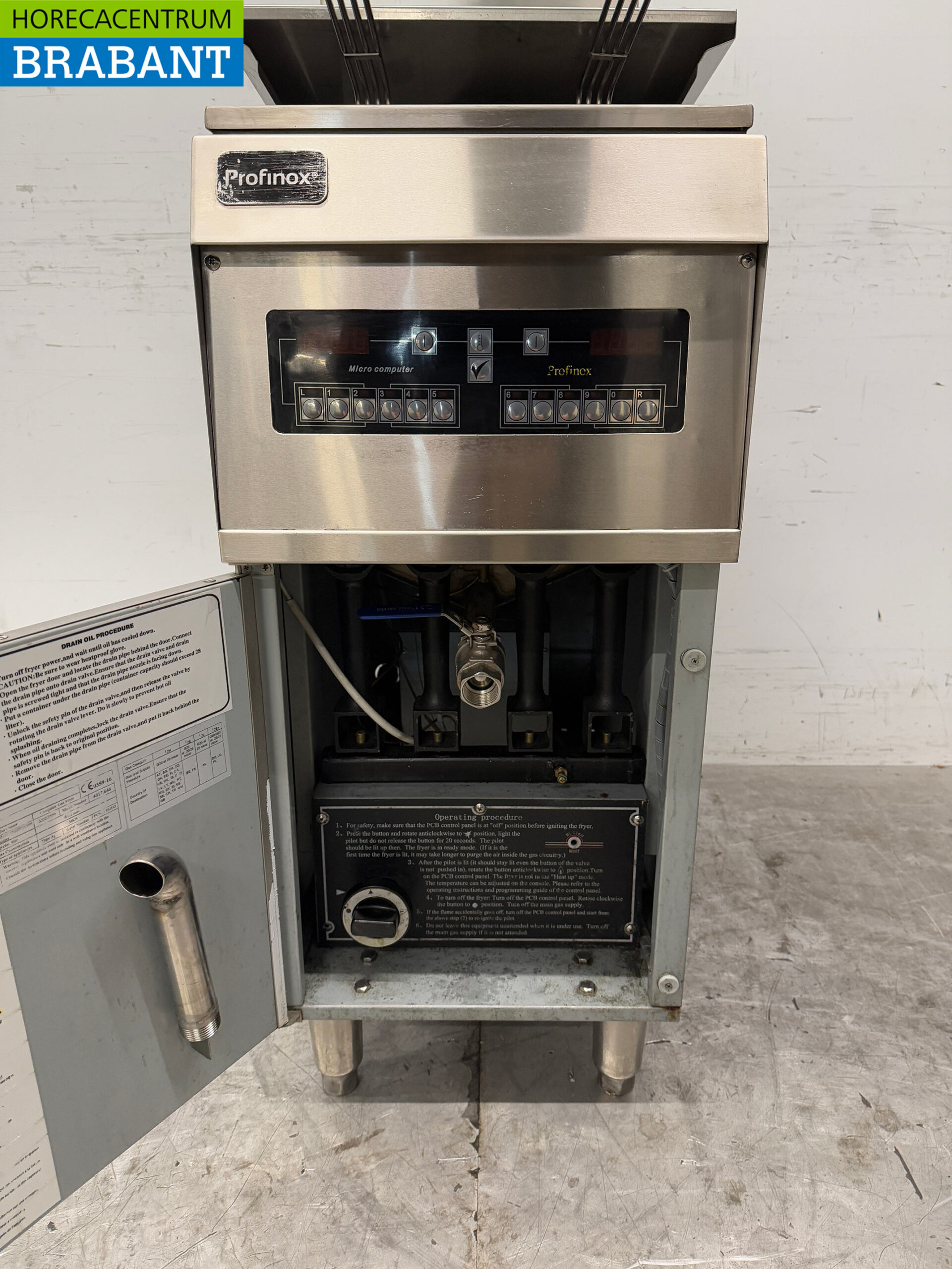 RVS Profinox Friteuse 21 liter GAS Horeca - Afbeelding 4