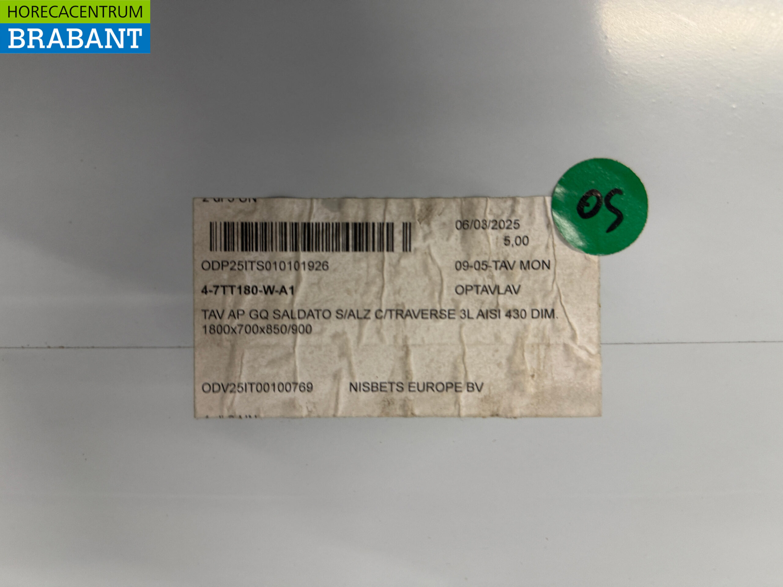 RVS Gastro M Werktafel 180 x 70 x 86 cm Horeca - Afbeelding 4