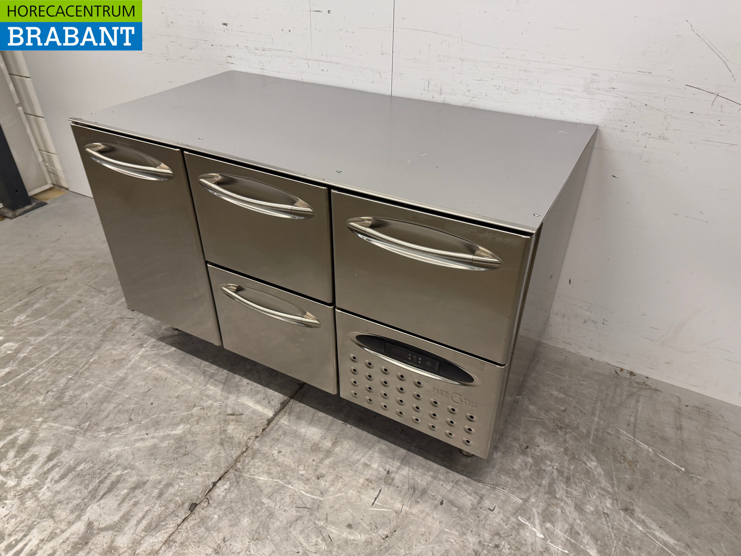 RVS Mercatus Koelwerkbank 1 deur 3 laden 132 cm 230V Horeca - Afbeelding 2
