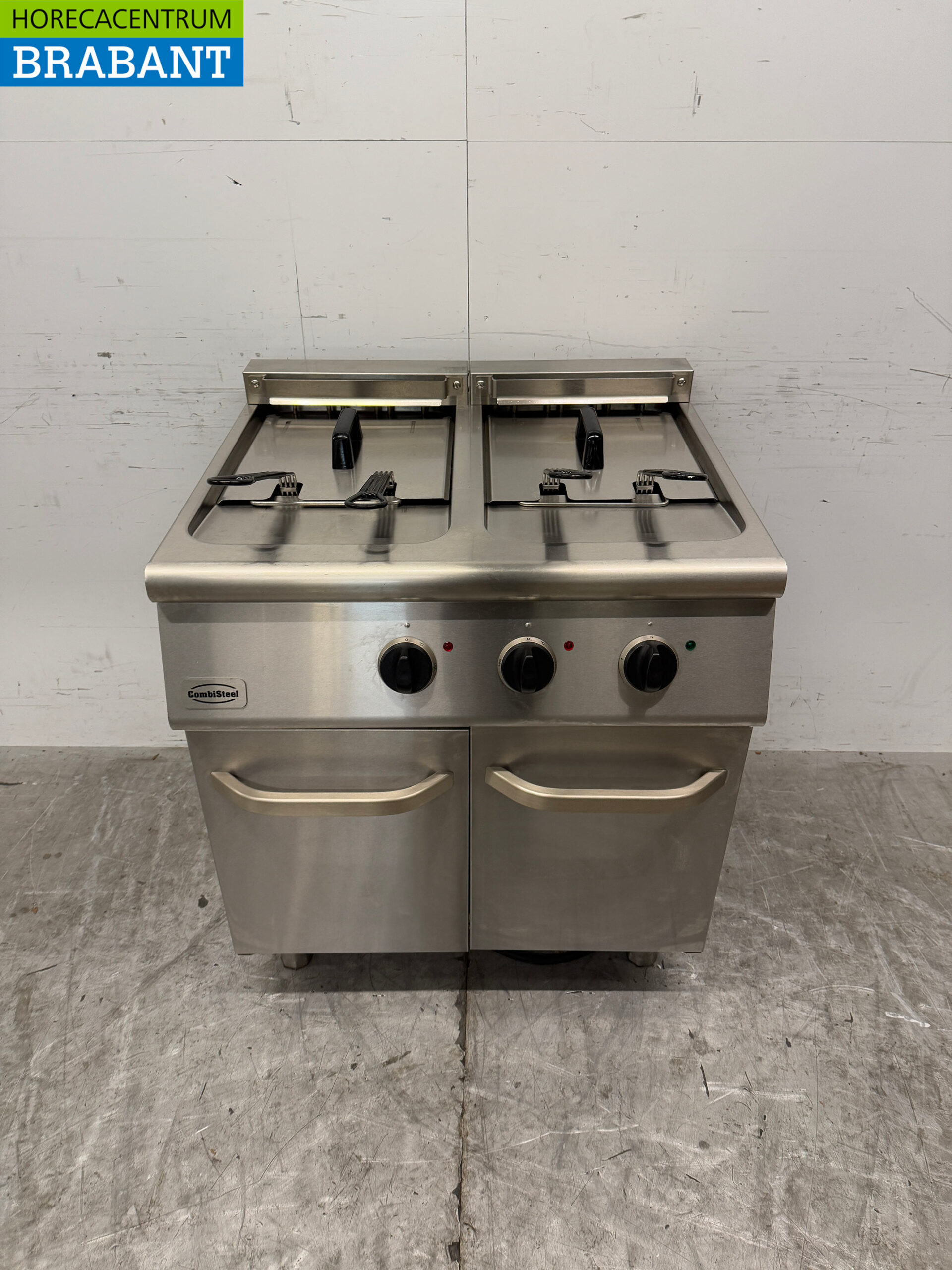 RVS Combisteel Dubbele Friteuse 2 x 18 liter 400V Horeca